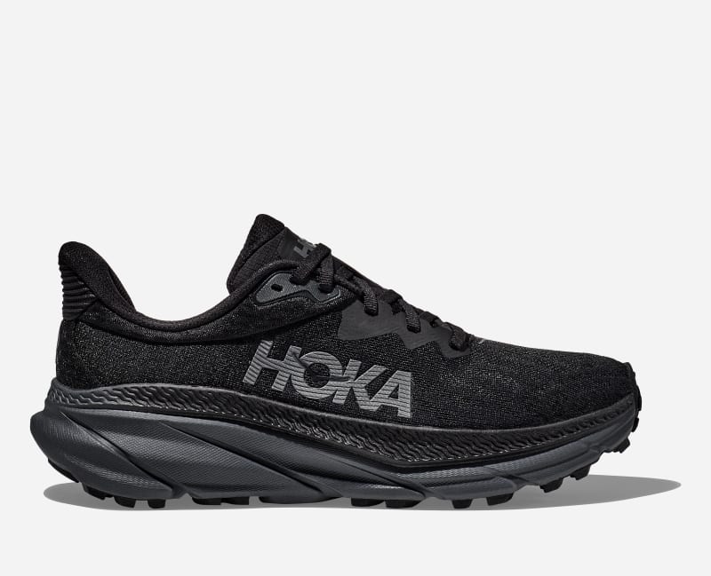 HOKA Women's Challenger 7 Shoes in Black/Black, Size 7.5
