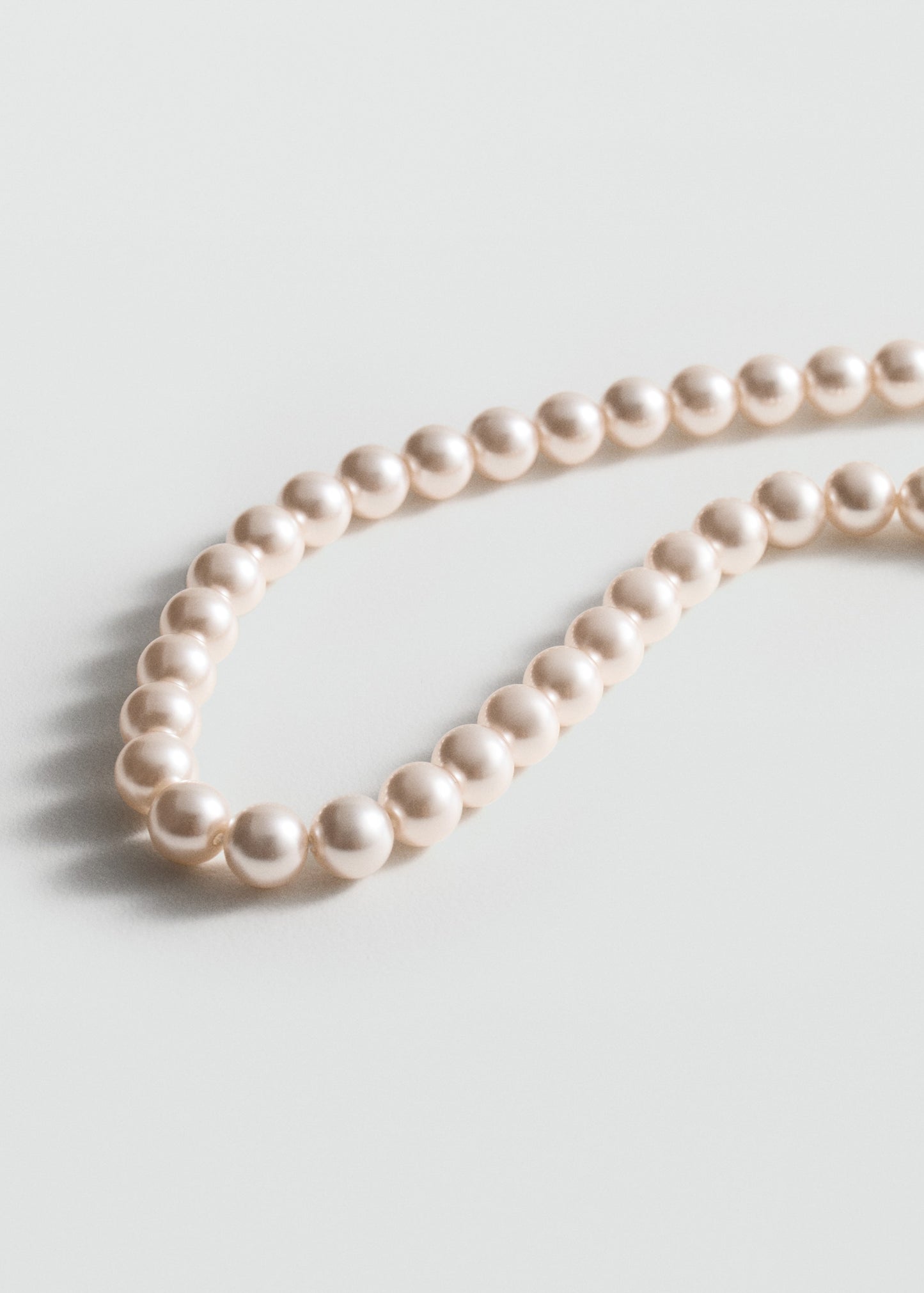 MANGO - Crystal pearl necklace white - One size - Woman