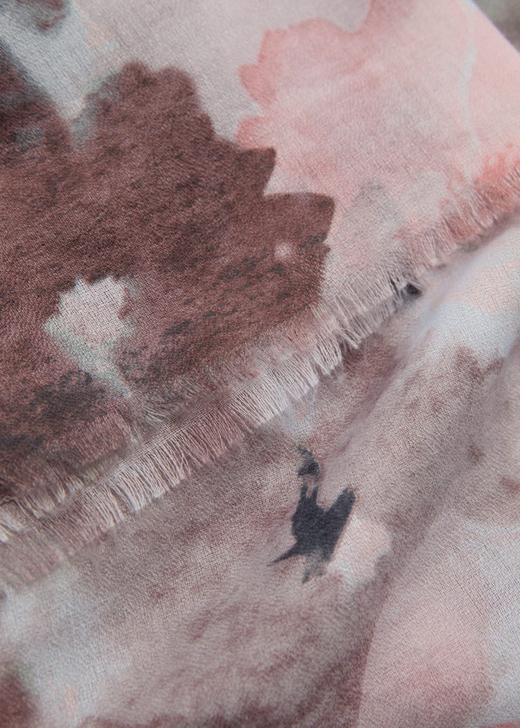 MANGO - Floral print scarf light pink - One size - Woman