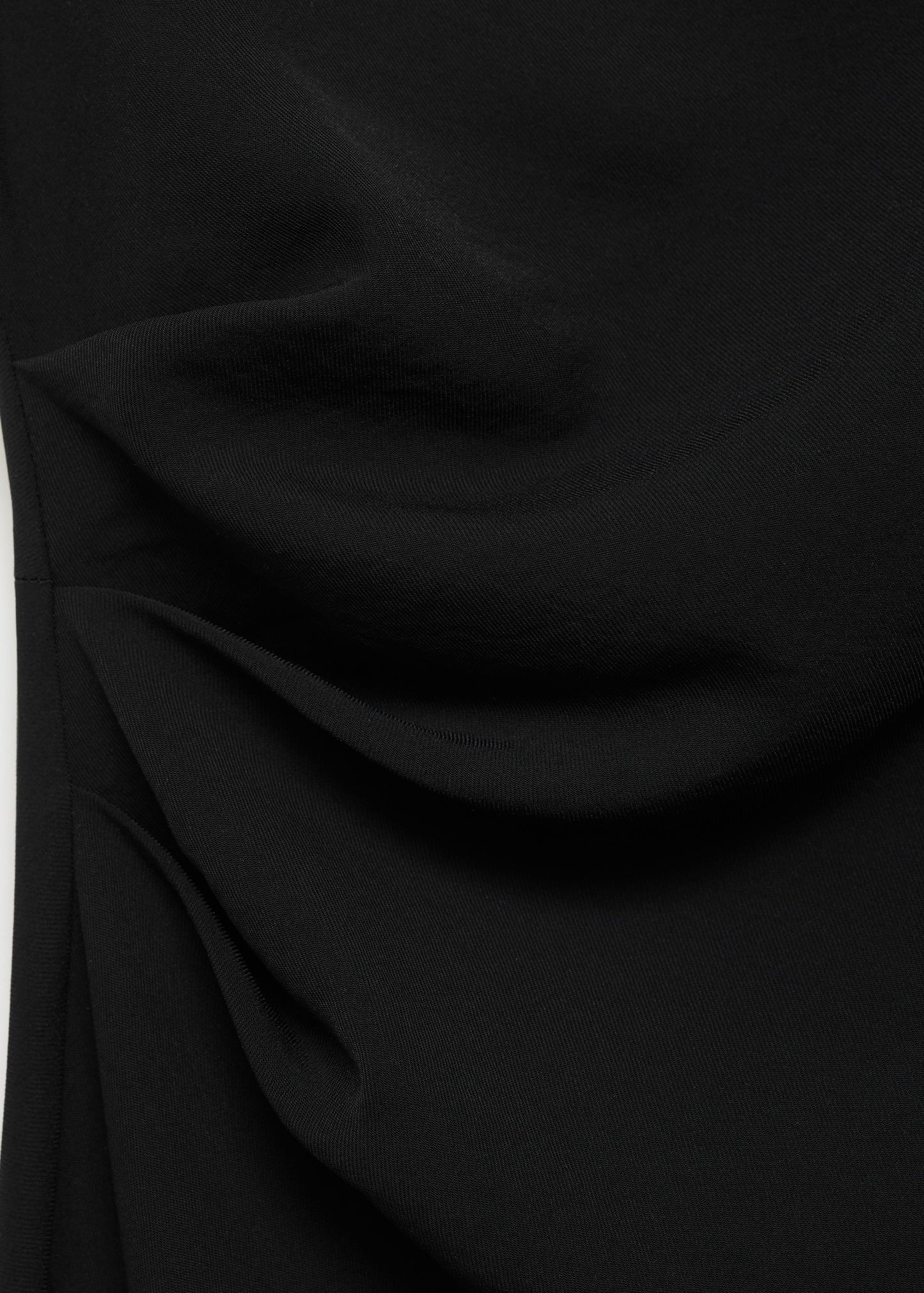 MANGO - A-line dress with draped waist black - 8 - Woman