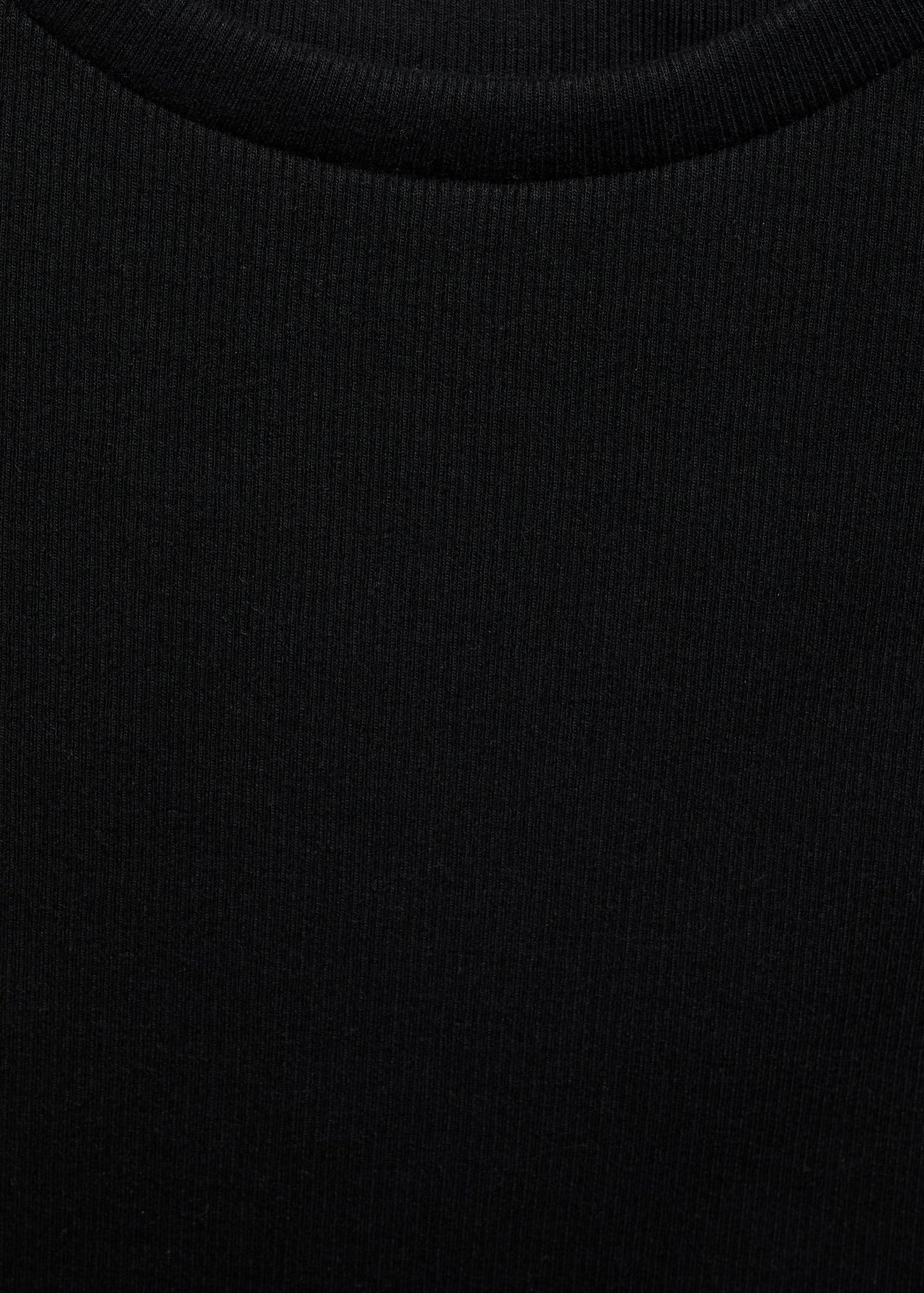 MANGO - Ribbed t-shirt with die-cut trim black - XL - Woman