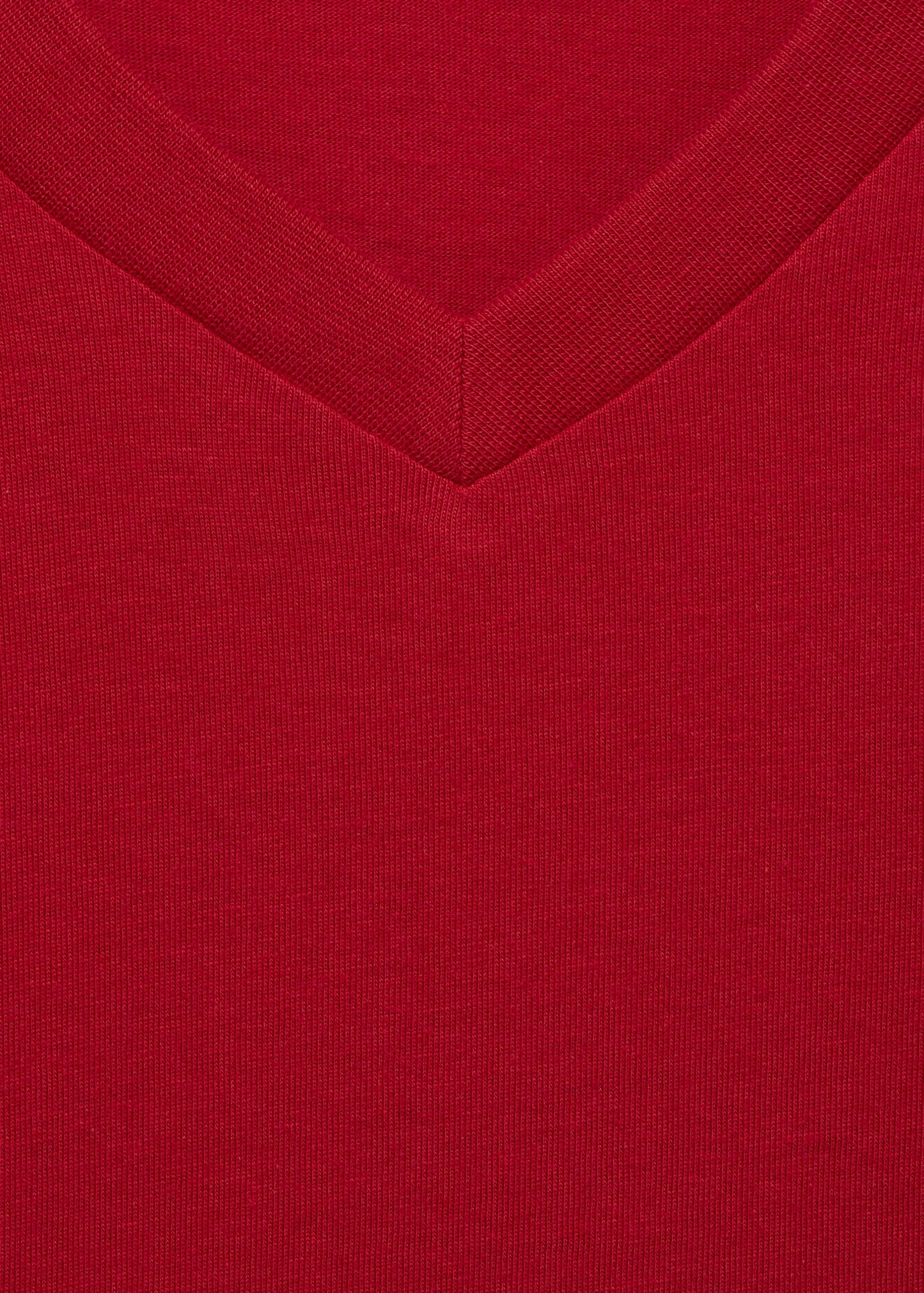 MANGO MAN - 100% cotton slim-fit V-neck t-shirt red - XL - Man