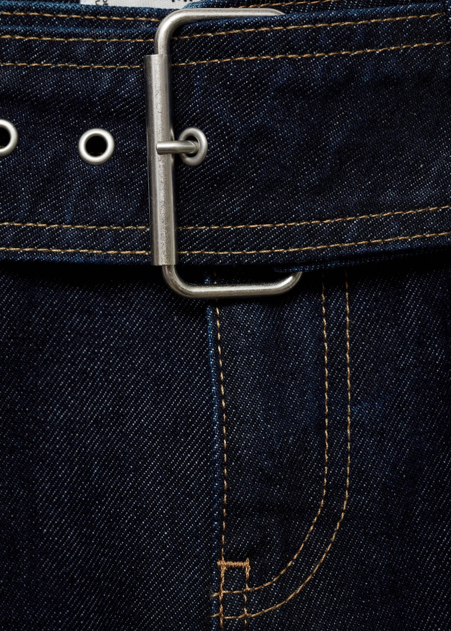 MANGO - Low-rise straight jeans with belt open blue - 8 - Woman