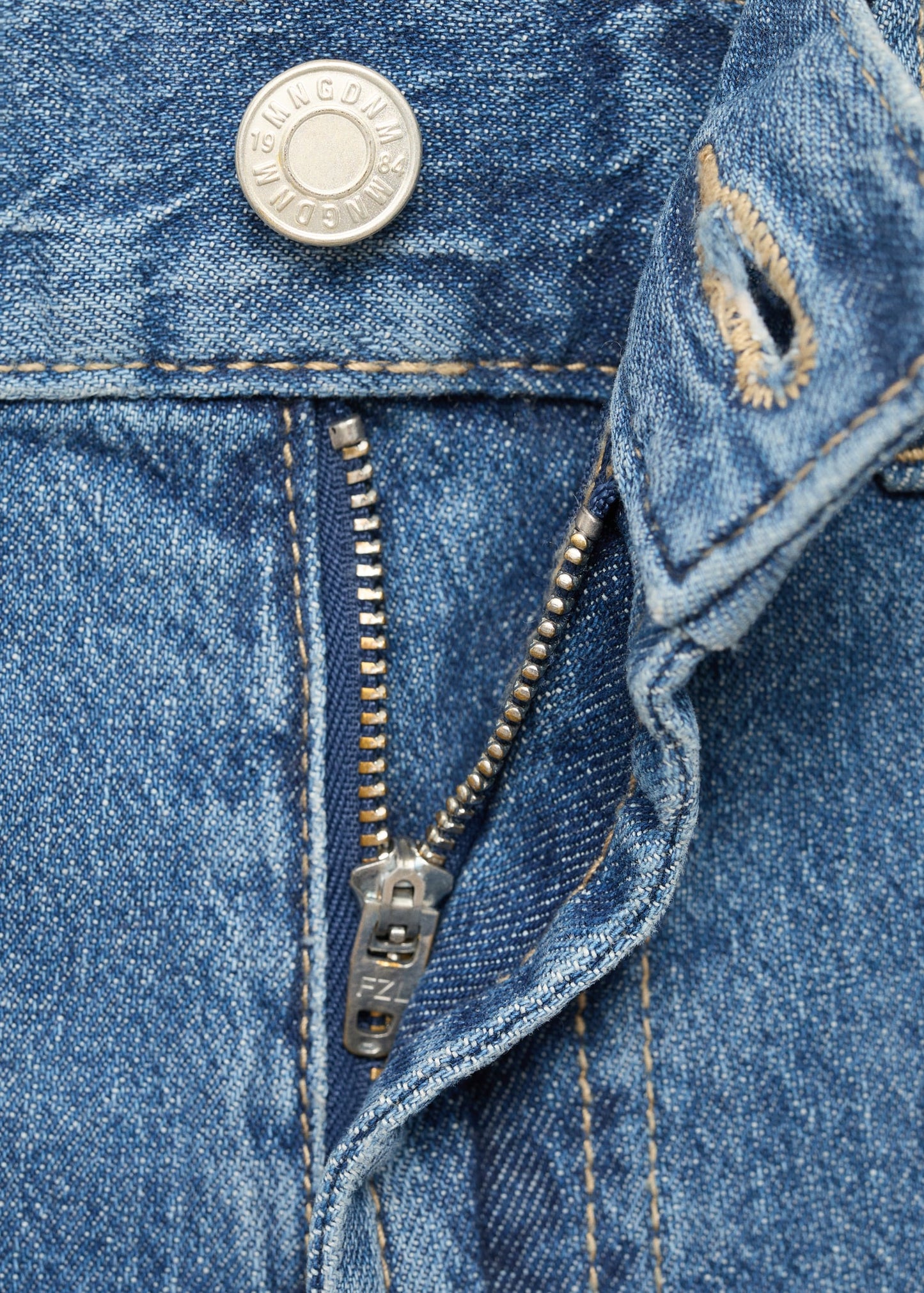 MANGO - High-rise wideleg jeans medium blue - 2 - Woman