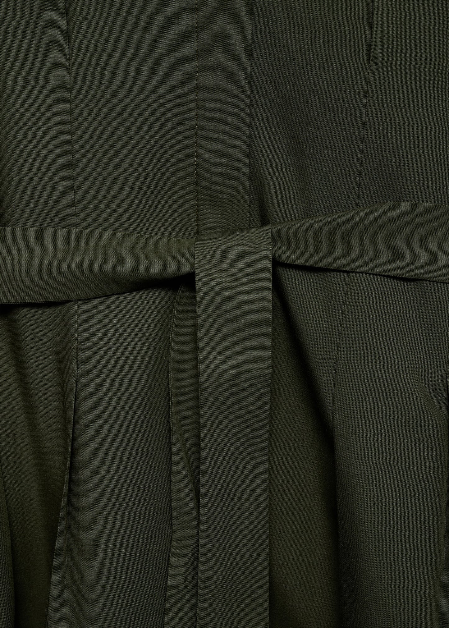 MANGO - Linen and lyocell-blend shirt dress with belt khaki - 4 - Woman
