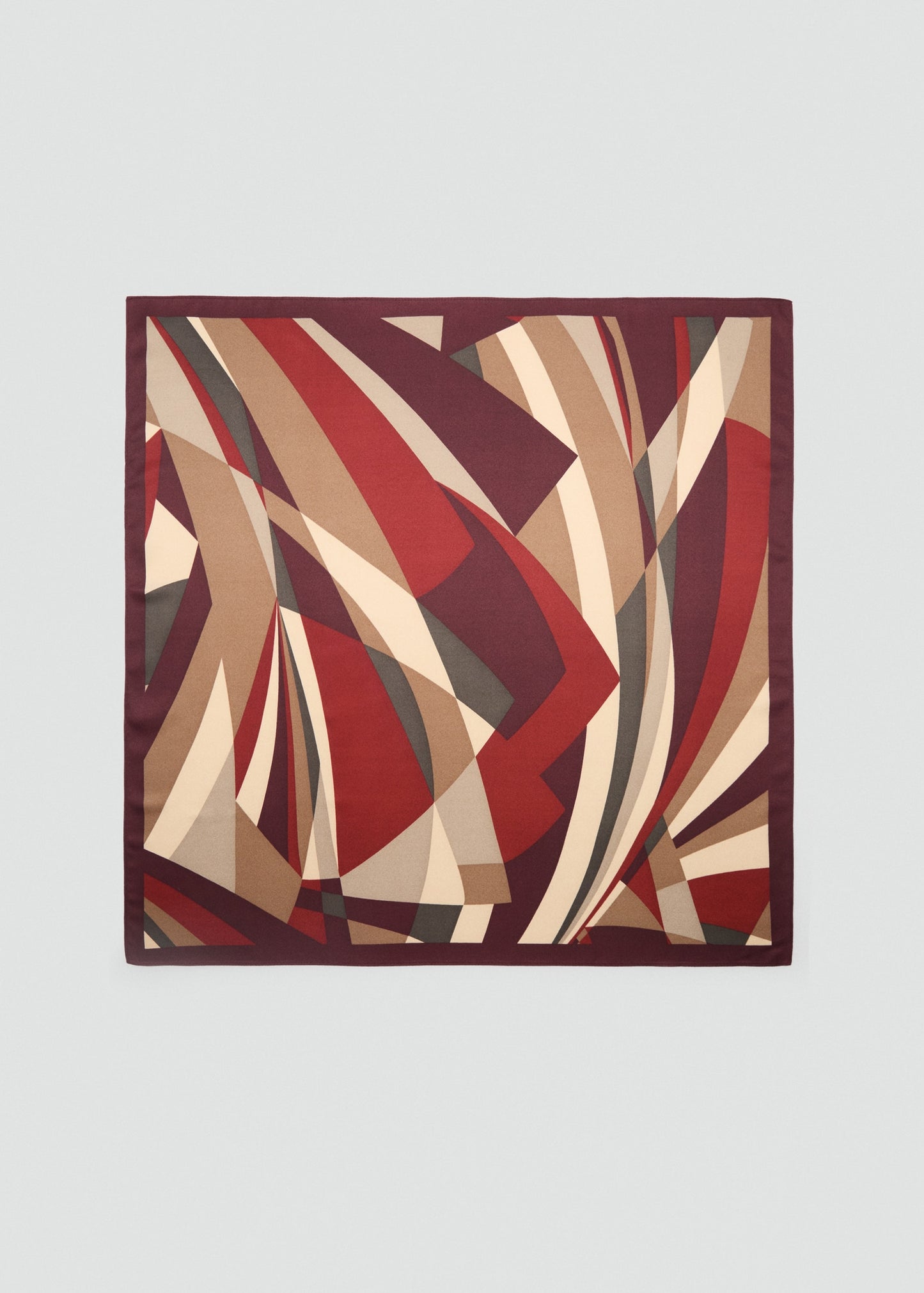 MANGO - Geometric printed foulard brown - One size - Woman