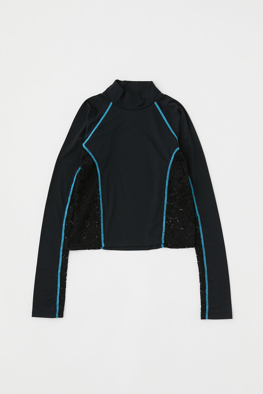 Lace Switch Rays Long Sleeve Top