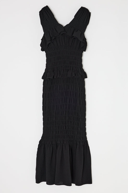 Shirring Frill Dress