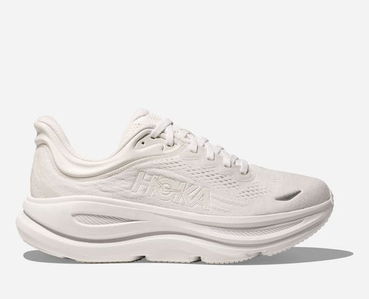 HOKA Women's Bondi 9 Shoes in White/White, Size 9.5