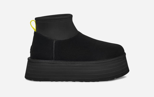 UGG® Women's Classic Mini Dipper Classic Boots in Black, Size 12