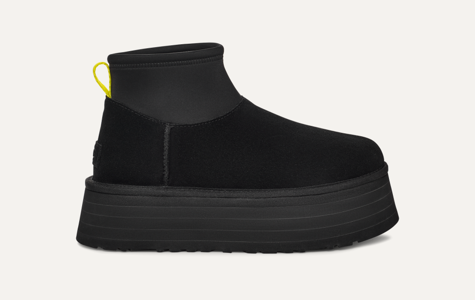 UGG® Women's Classic Mini Dipper Classic Boots in Black, Size 12