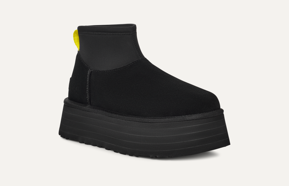 UGG® Women's Classic Mini Dipper Classic Boots in Black, Size 12