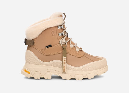 UGG® Women's Adirondack Meridian Hiker Leather/Nubuck Cold Weather Boots in Sand, Size 5