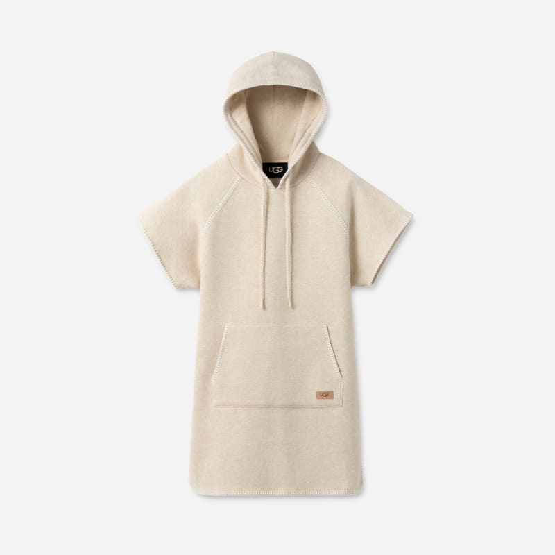 UGG® Women's Classic Hoodie Dress Cotton Blend/Recycled Materials Dresses in Sand Heather, Size 1X