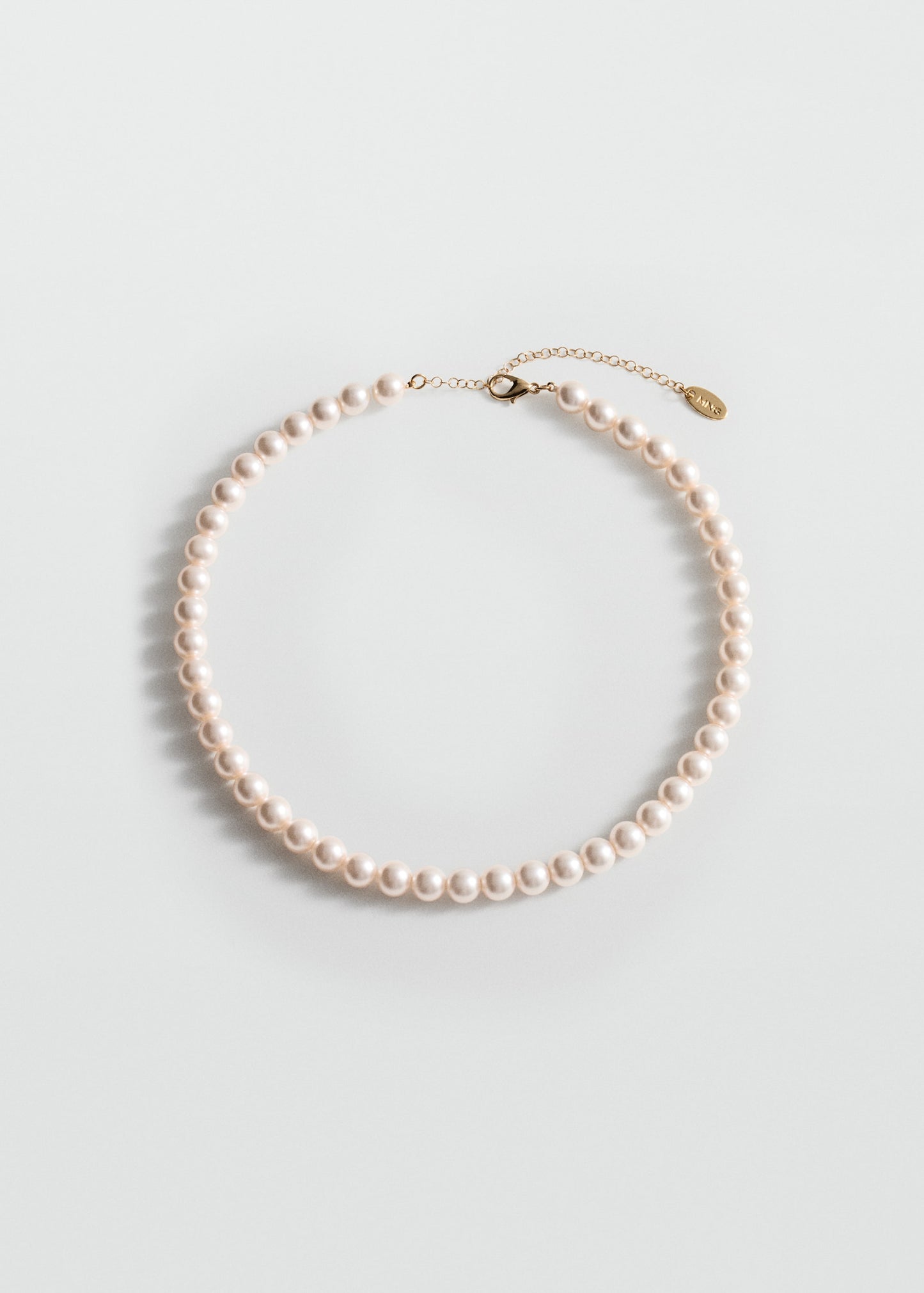 MANGO - Crystal pearl necklace white - One size - Woman