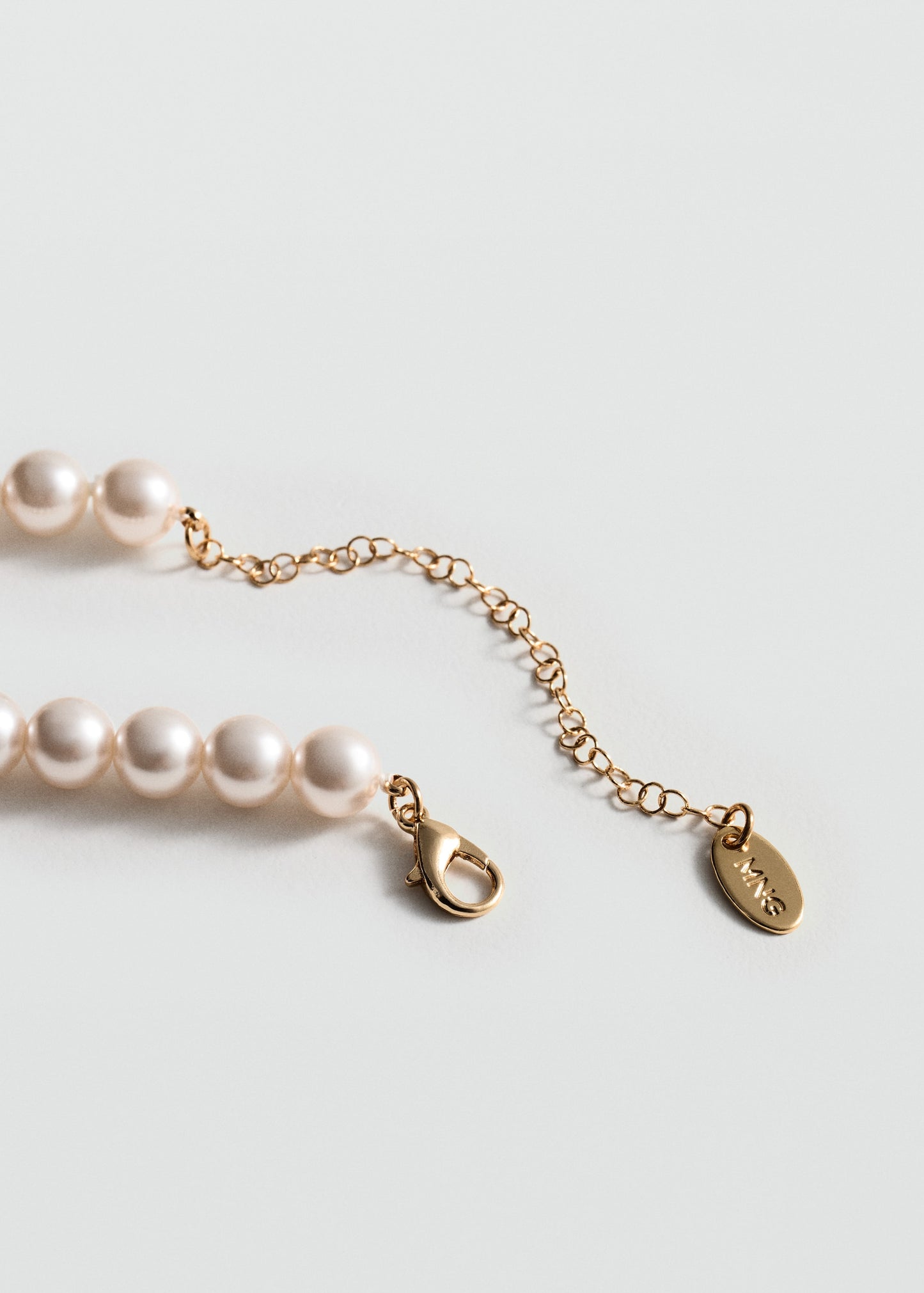 MANGO - Crystal pearl necklace white - One size - Woman