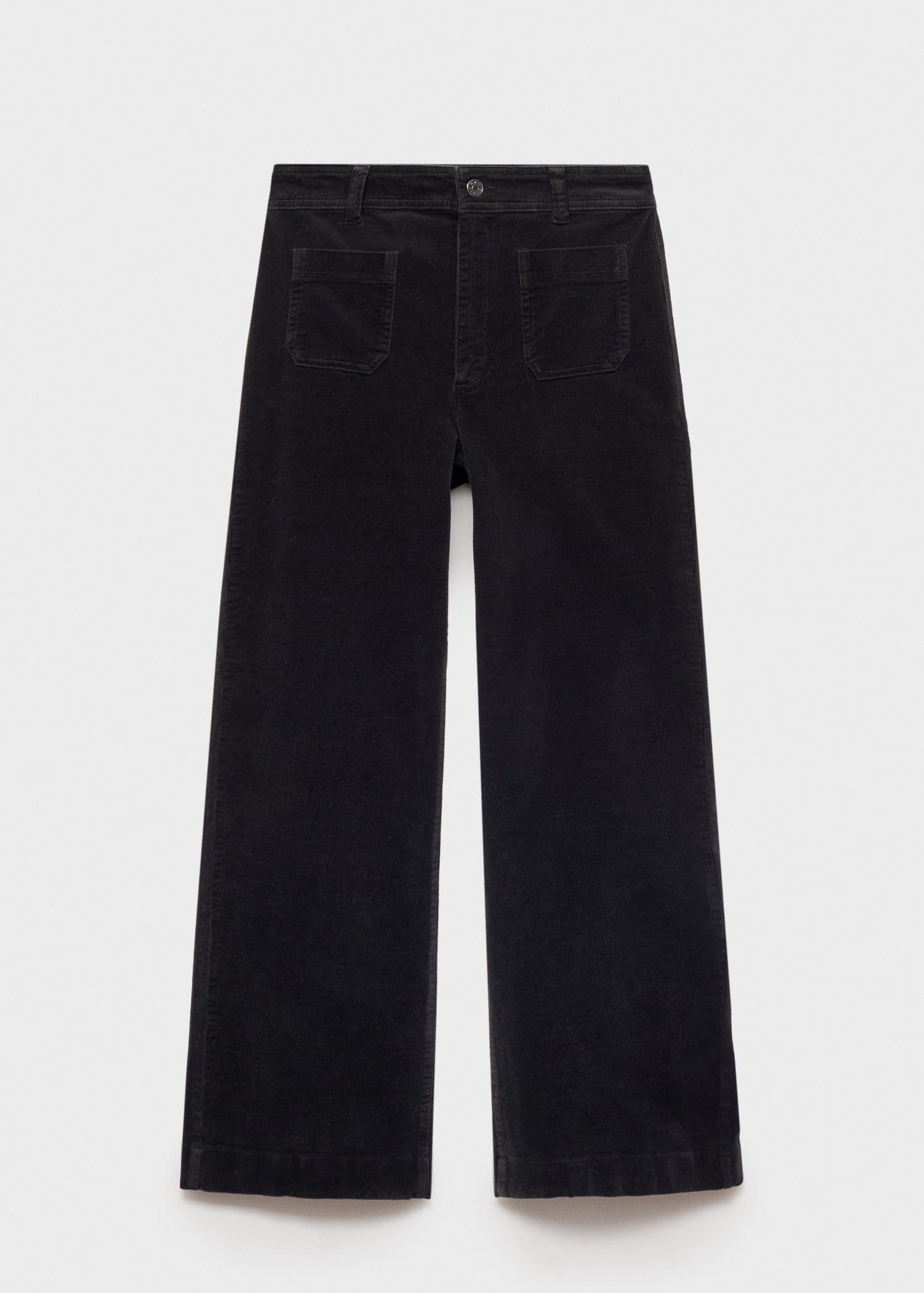 MANGO - Catherin culotte corduroy trousers black - 2 - Woman