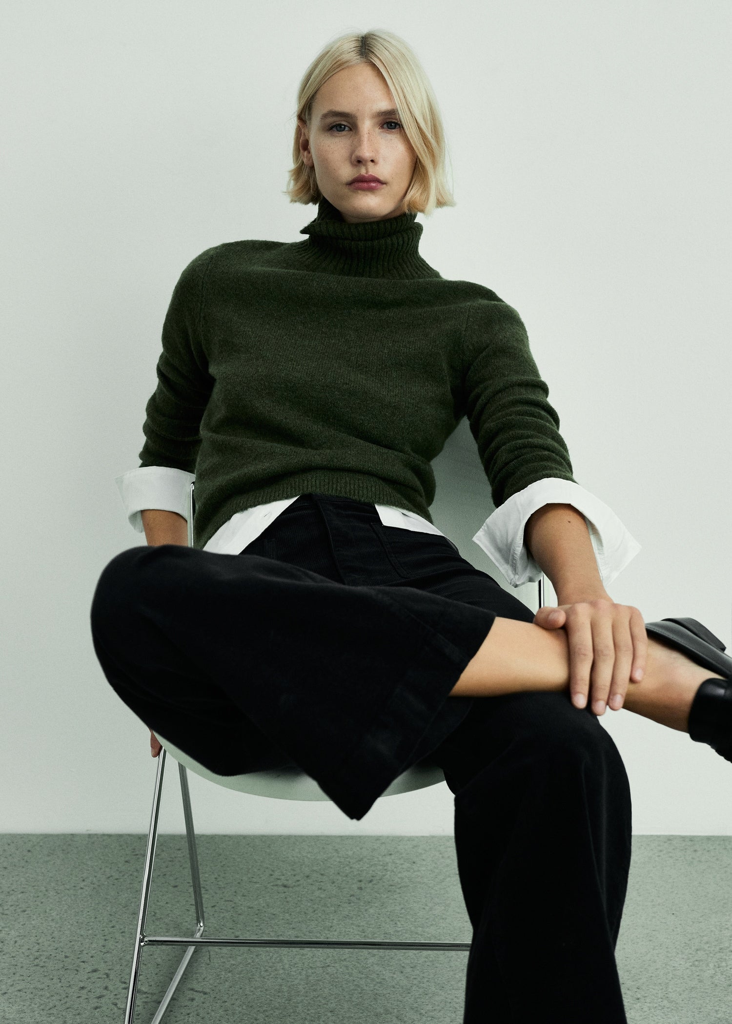 MANGO - Catherin culotte corduroy trousers black - 2 - Woman