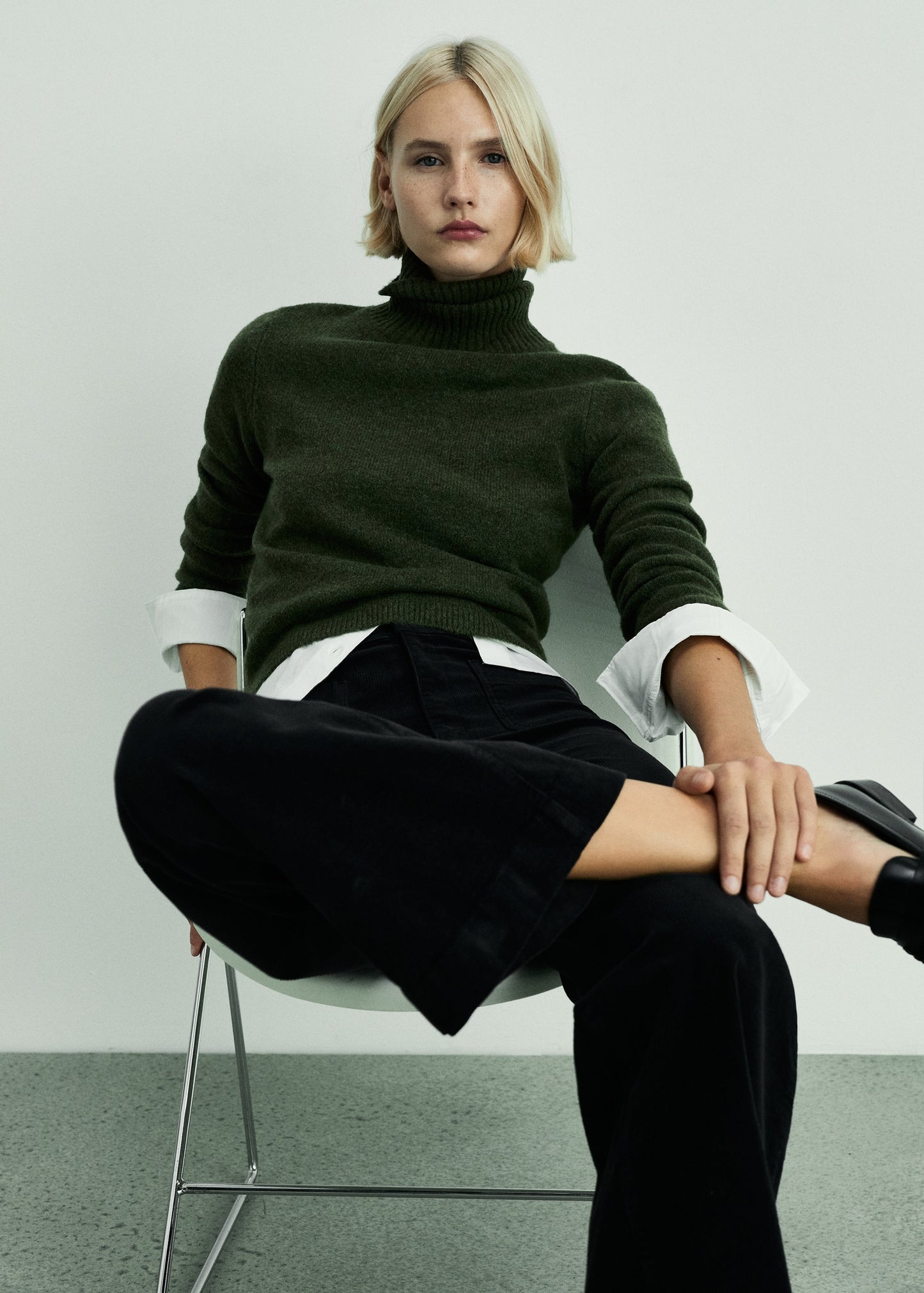 MANGO - Catherin culotte corduroy trousers black - 2 - Woman