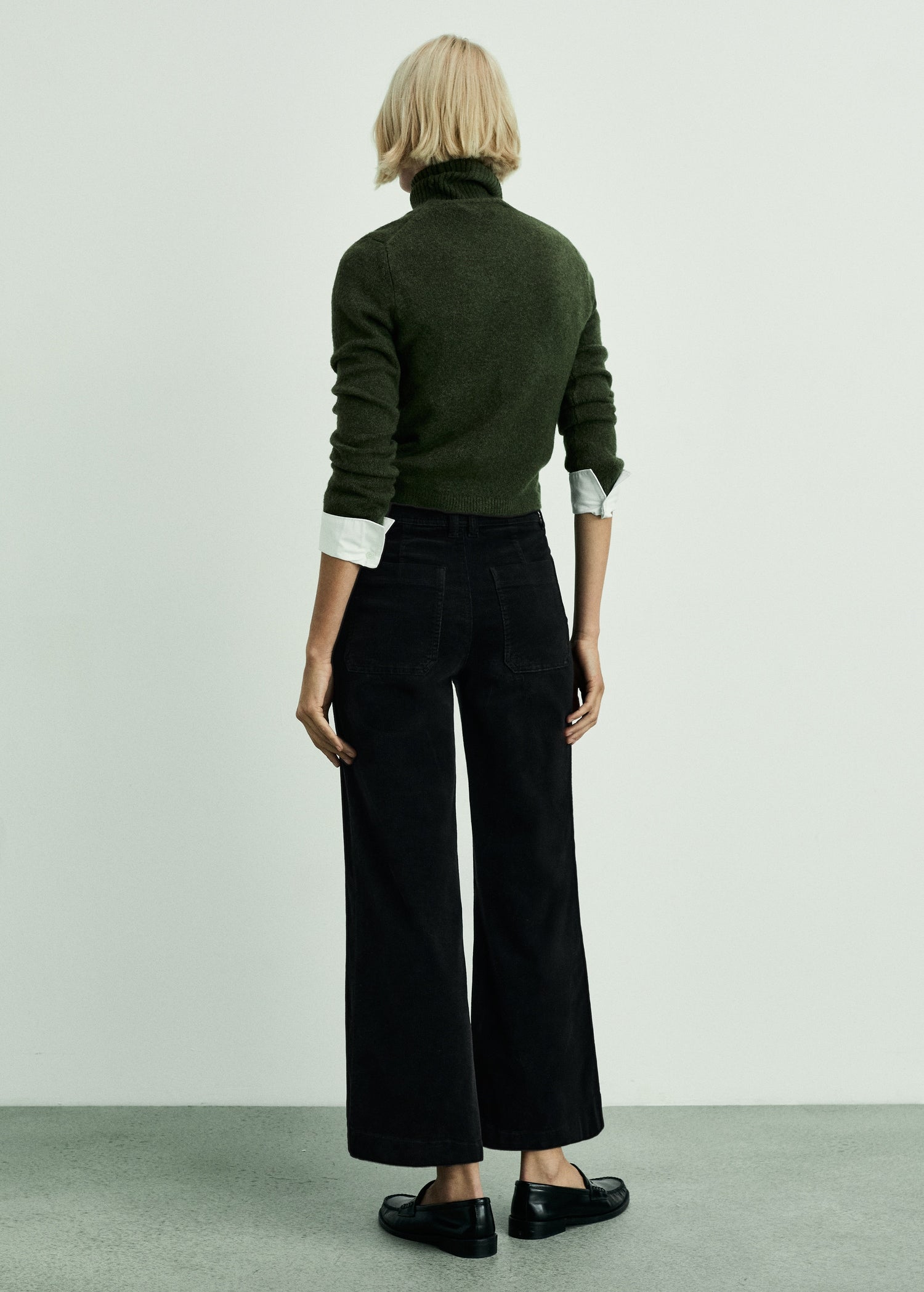 MANGO - Catherin culotte corduroy trousers black - 2 - Woman