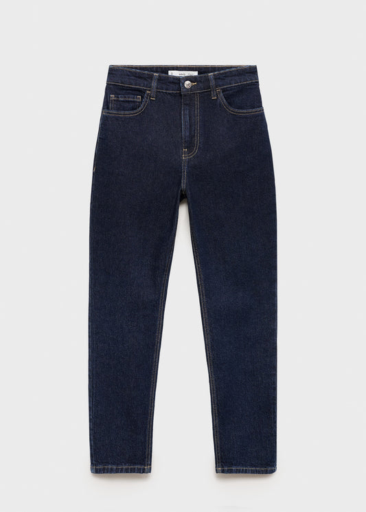 MANGO - Newmom comfort high-rise jeans open blue - 0 - Woman