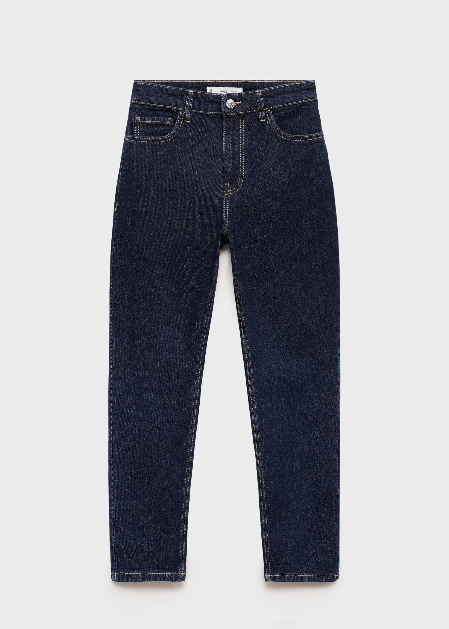 MANGO - Newmom comfort high-rise jeans open blue - 0 - Woman