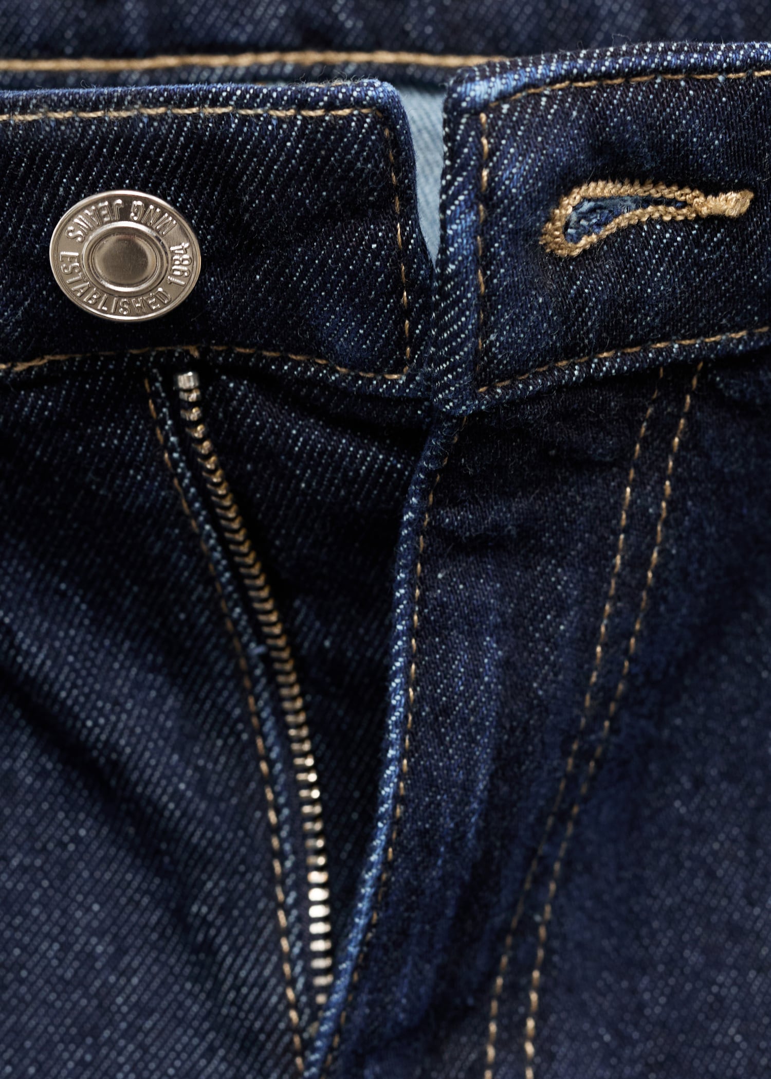 MANGO - Newmom comfort high-rise jeans open blue - 0 - Woman