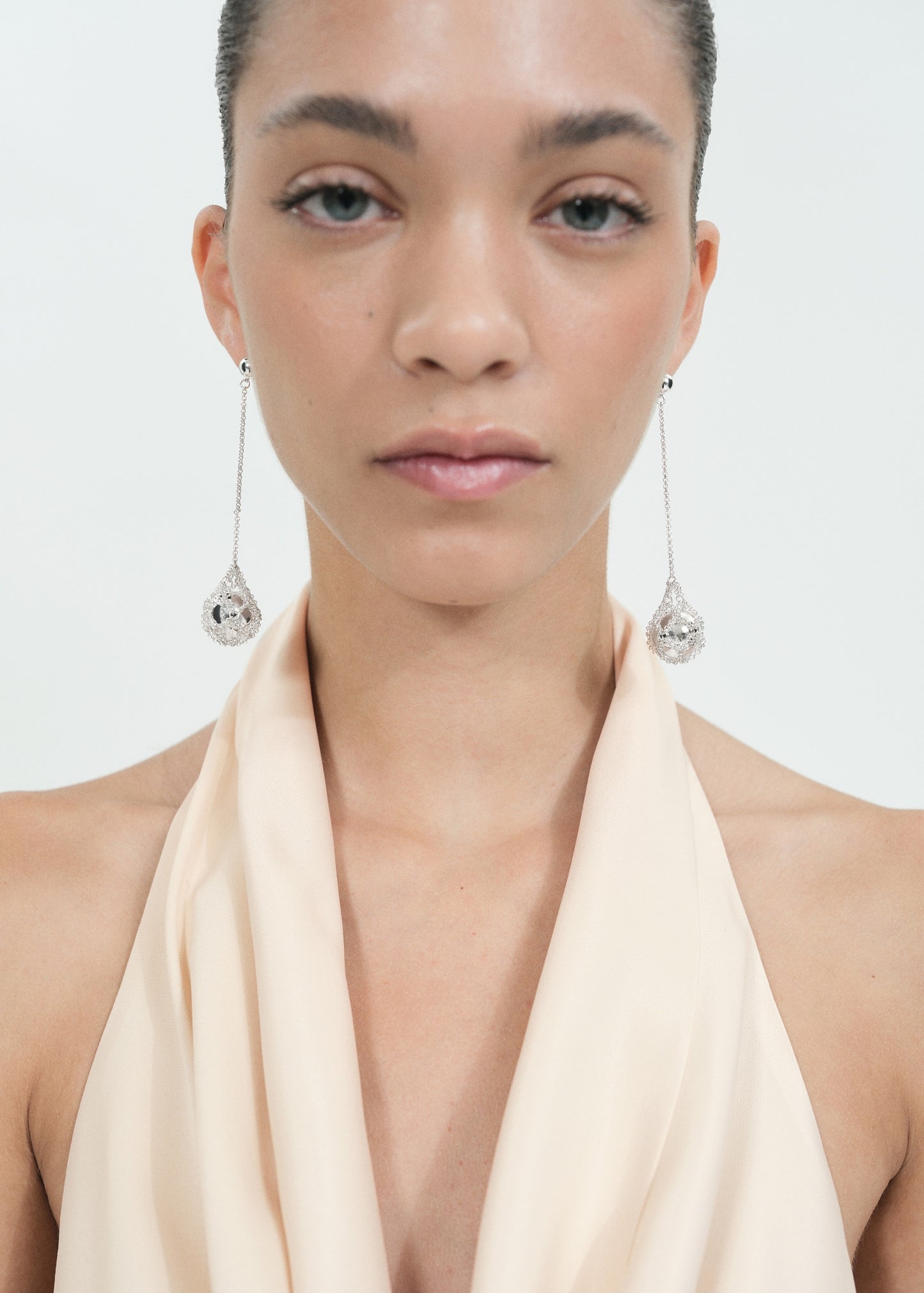 MANGO - Sphere drop earrings silver - One size - Woman