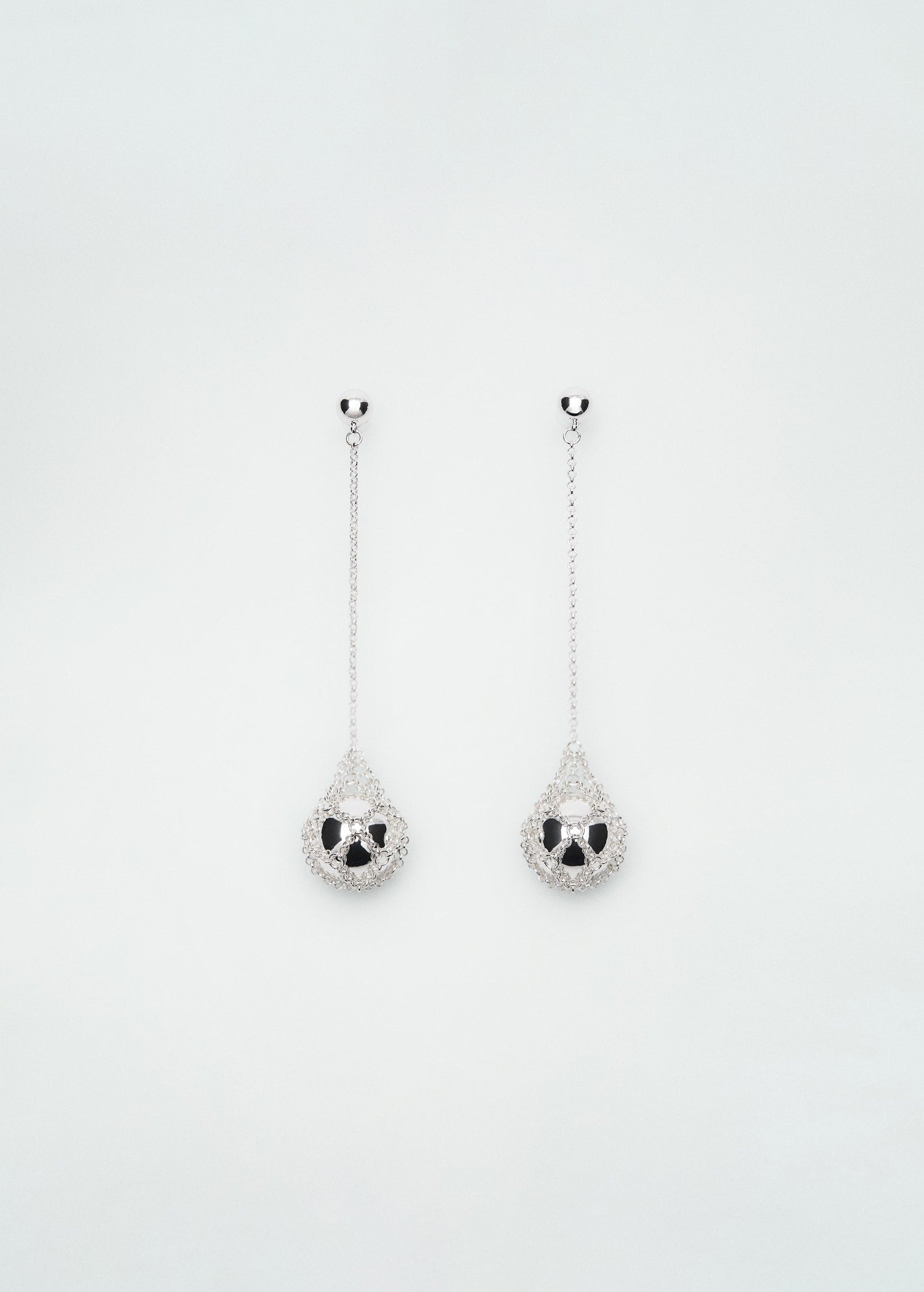 MANGO - Sphere drop earrings silver - One size - Woman