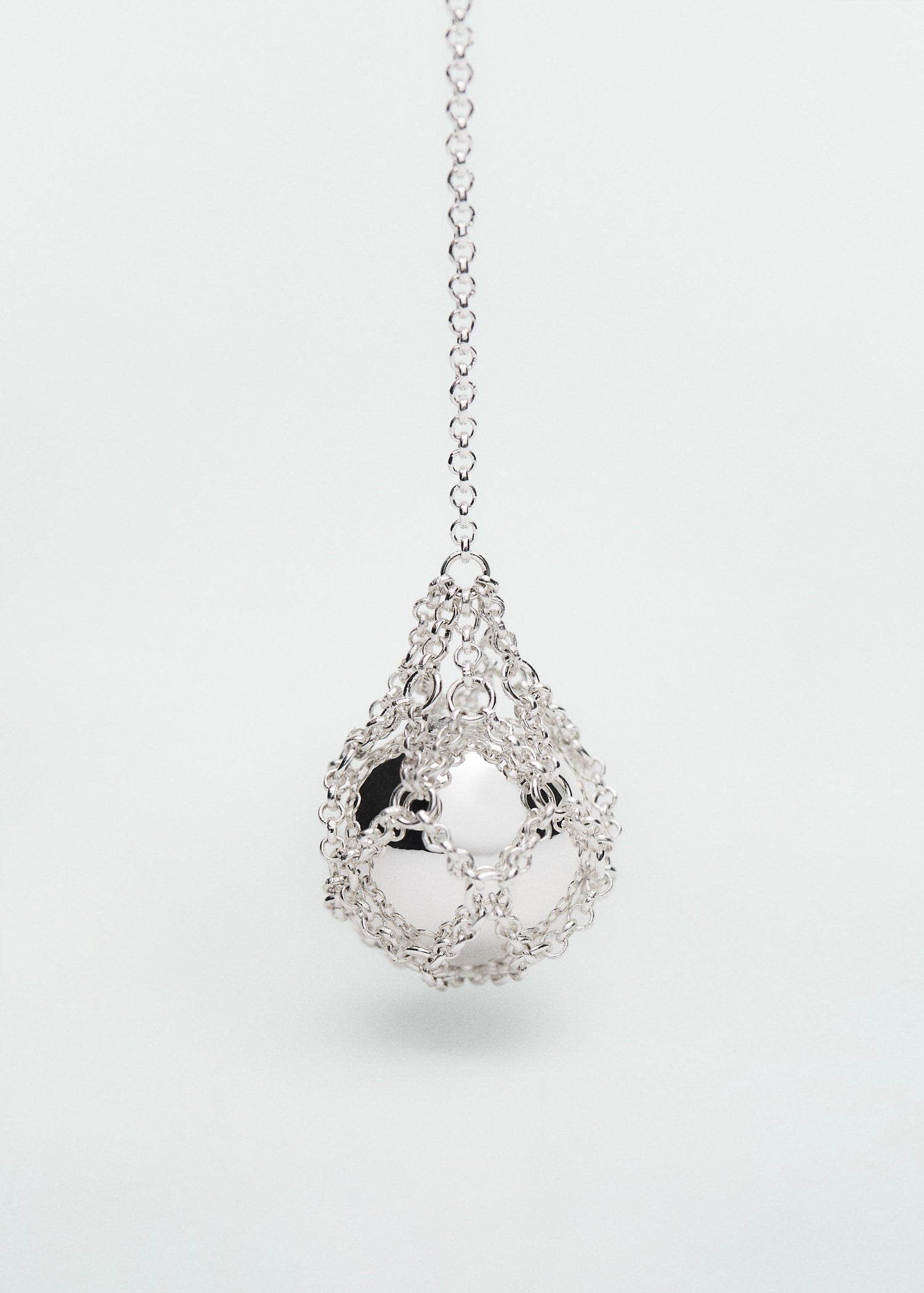 MANGO - Sphere drop earrings silver - One size - Woman