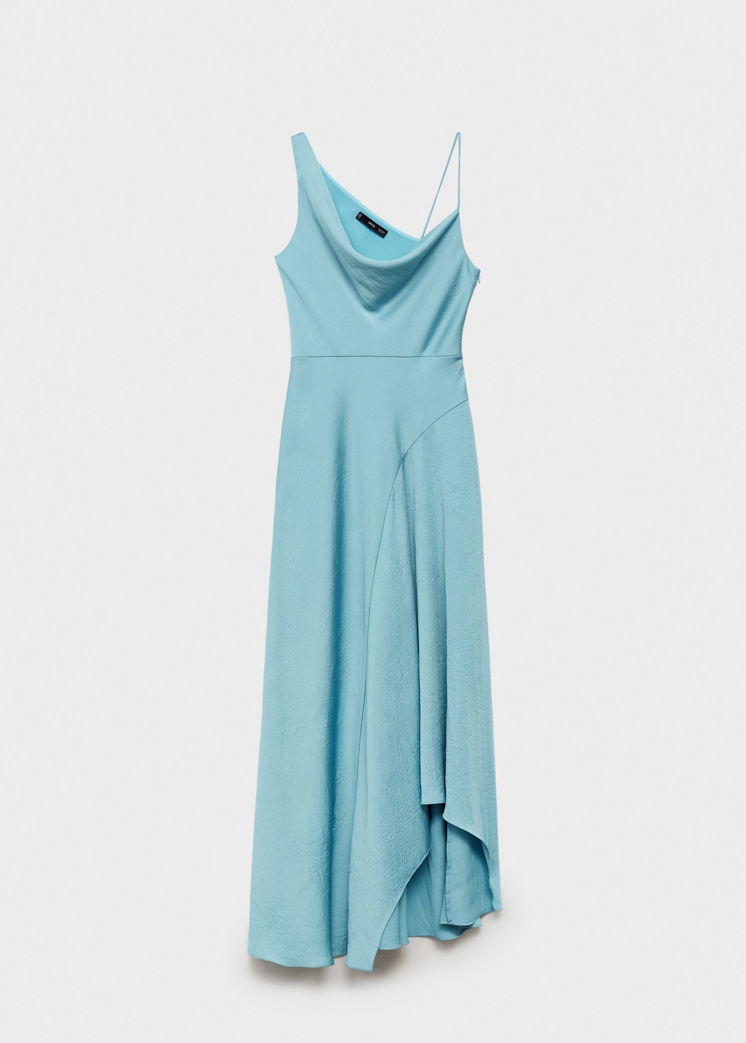 MANGO - Asymmetrical creased-effect dress sky blue - 2 - Woman