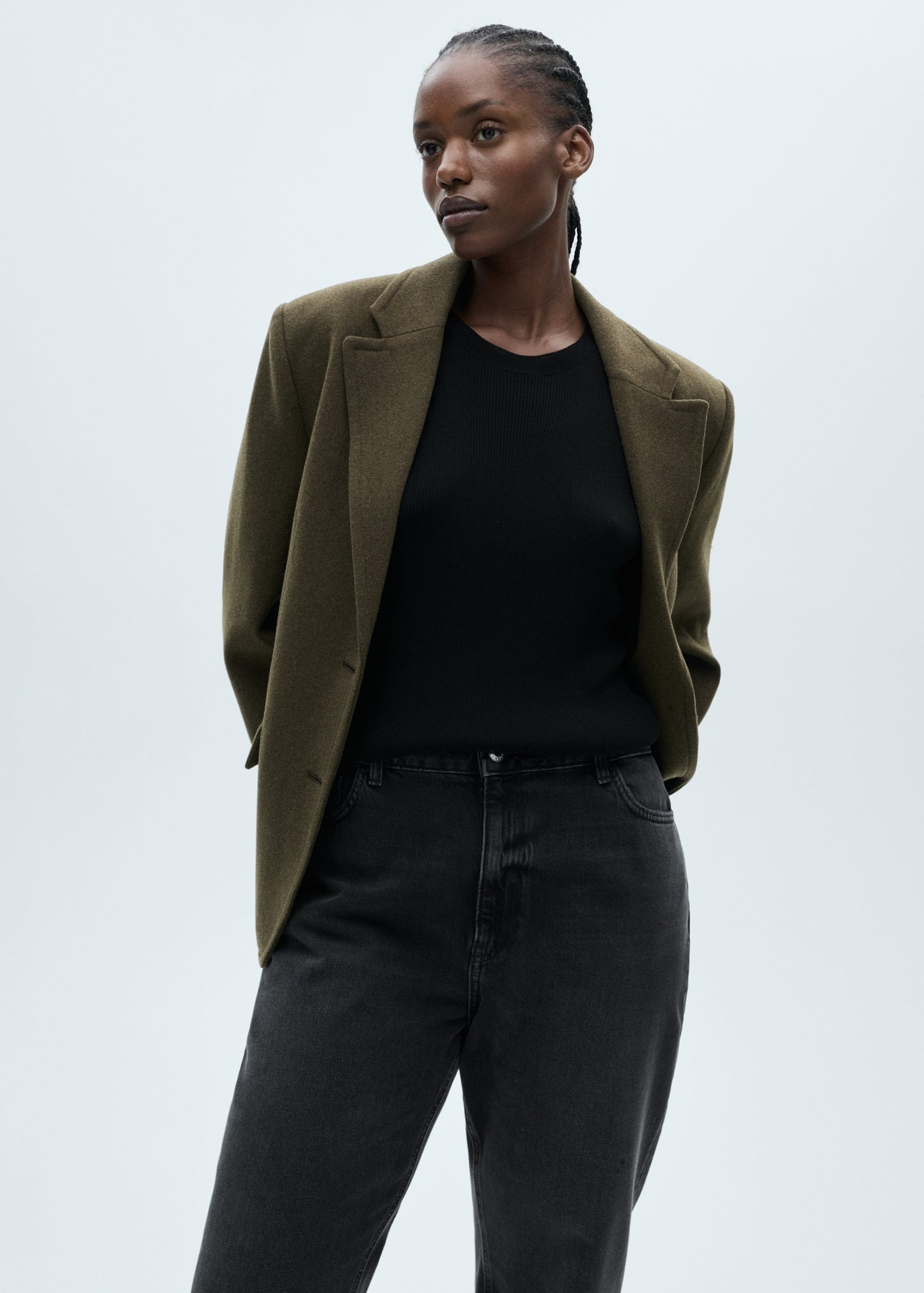 MANGO - Mom2000 high-rise jeans black denim - 10 - Woman