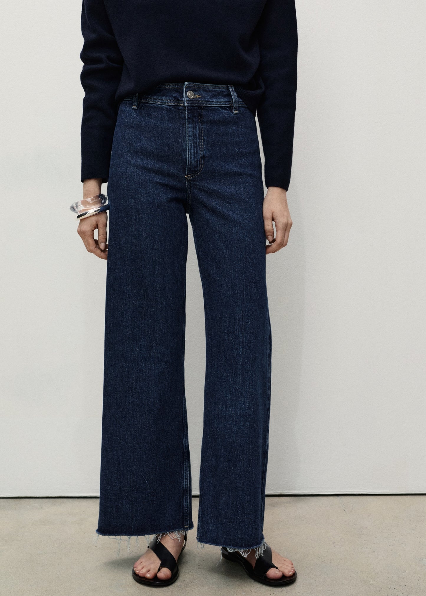 MANGO - Catherin culotte high-rise jeans dark blue - 2 - Woman