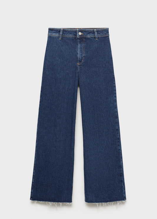 MANGO - Catherin culotte high-rise jeans dark blue - 2 - Woman