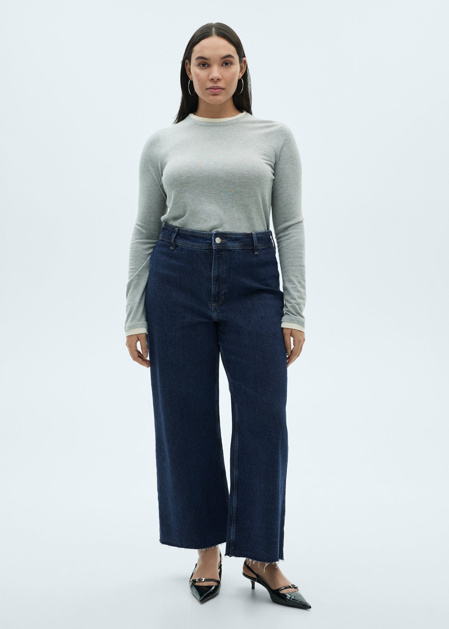 MANGO - Catherin culotte high-rise jeans dark blue - 2 - Woman