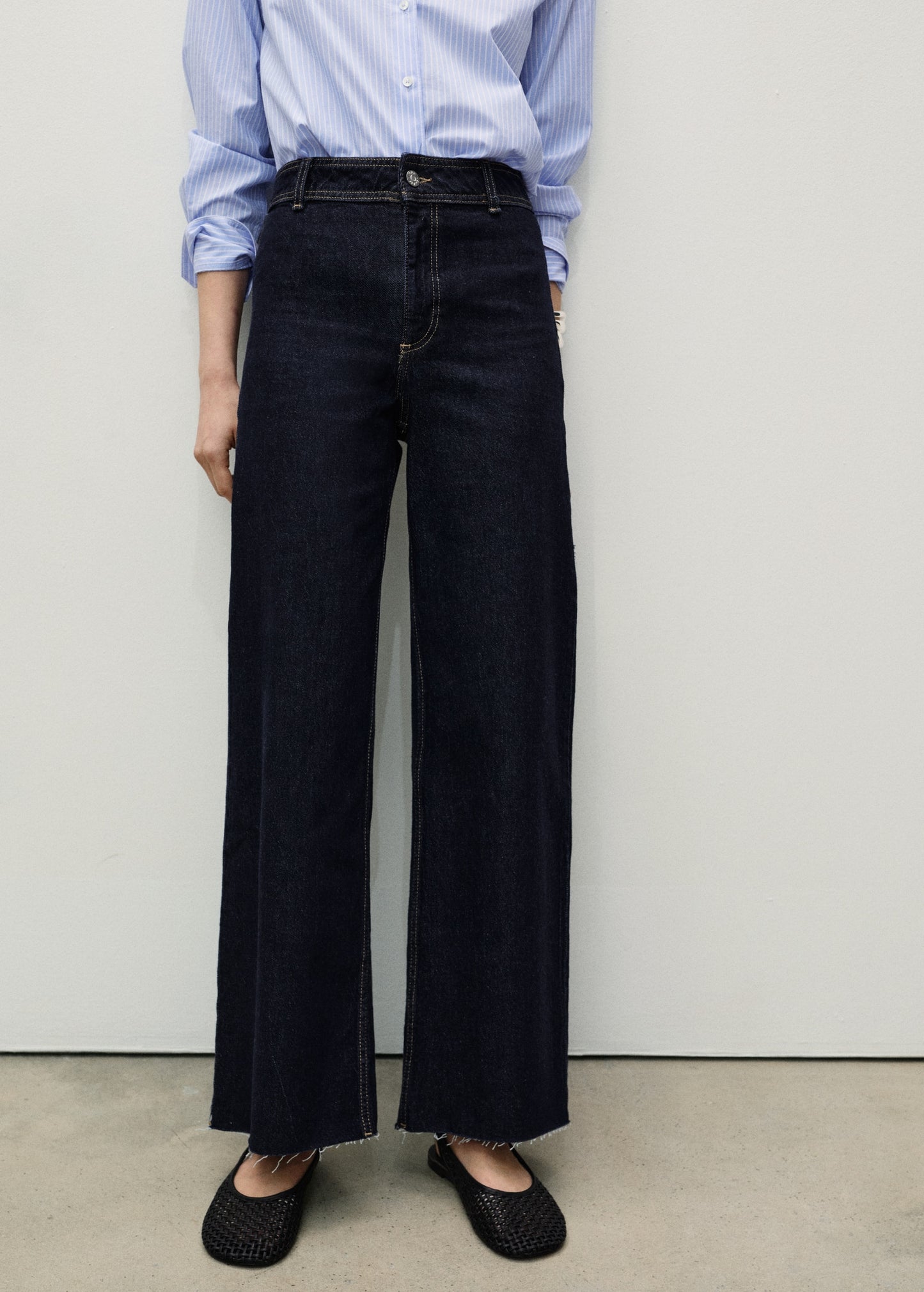 MANGO - Catherin rinse-wash culotte jeans open blue - 14 - Woman