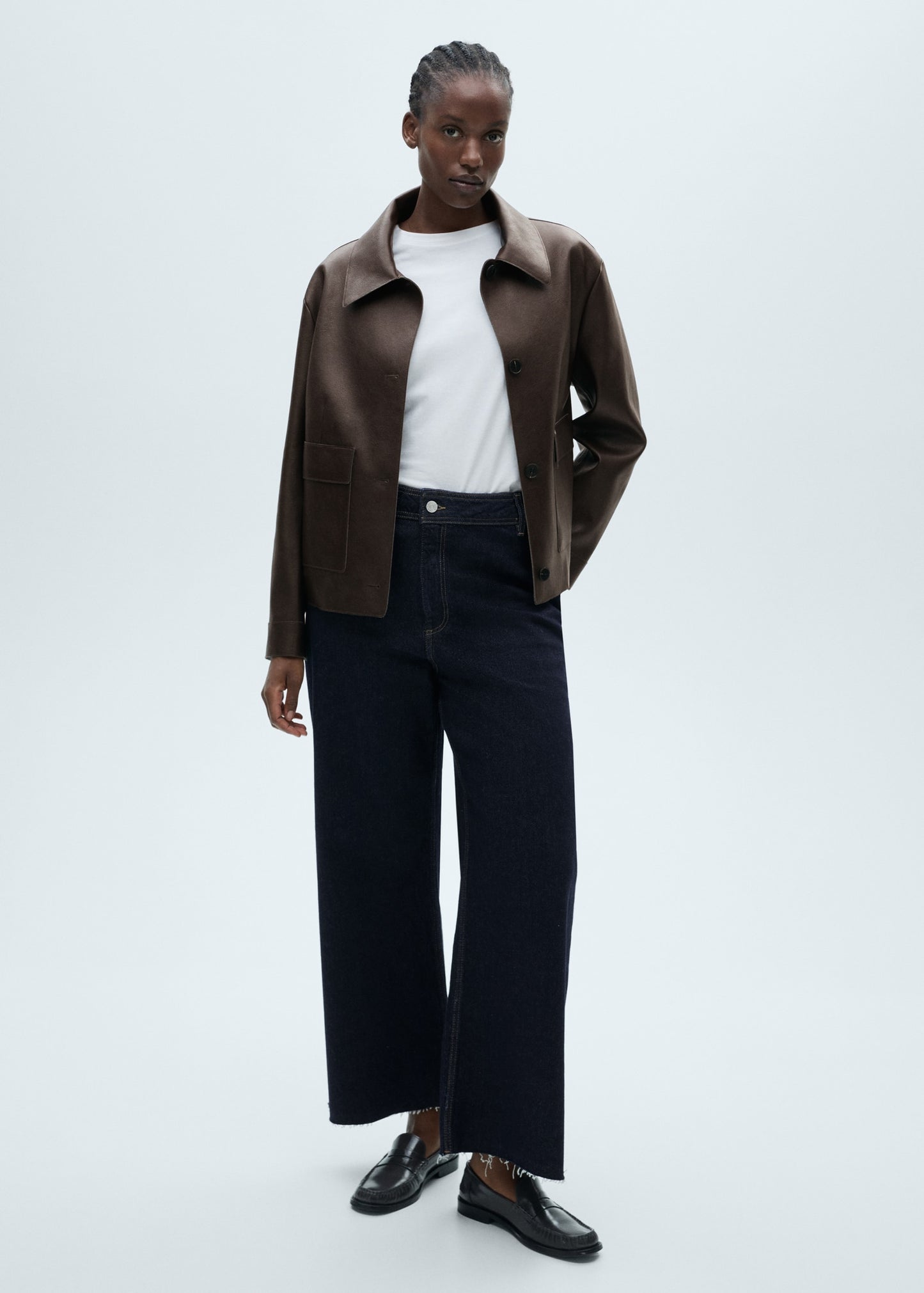 MANGO - Catherin rinse-wash culotte jeans open blue - 14 - Woman