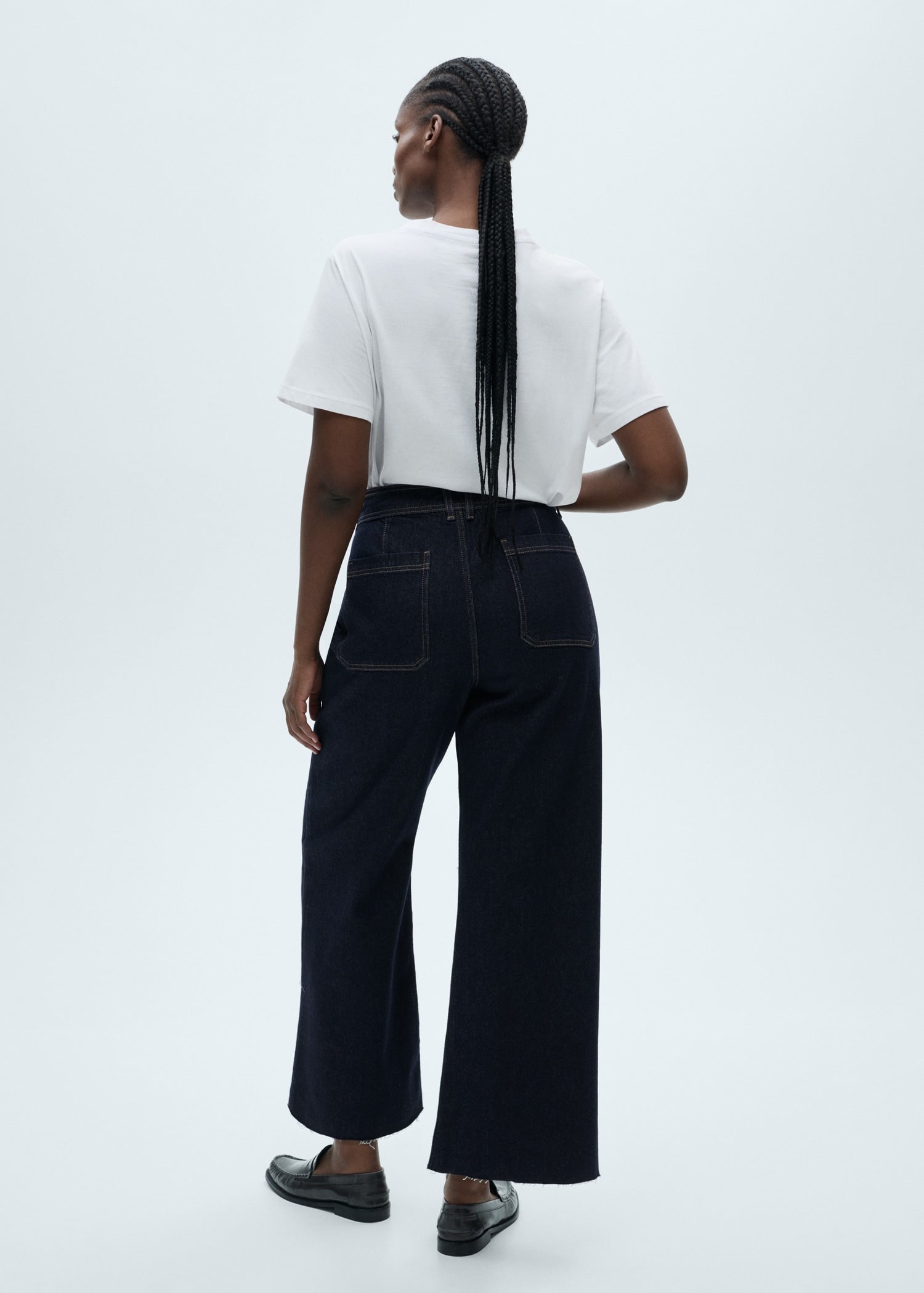 MANGO - Catherin rinse-wash culotte jeans open blue - 14 - Woman