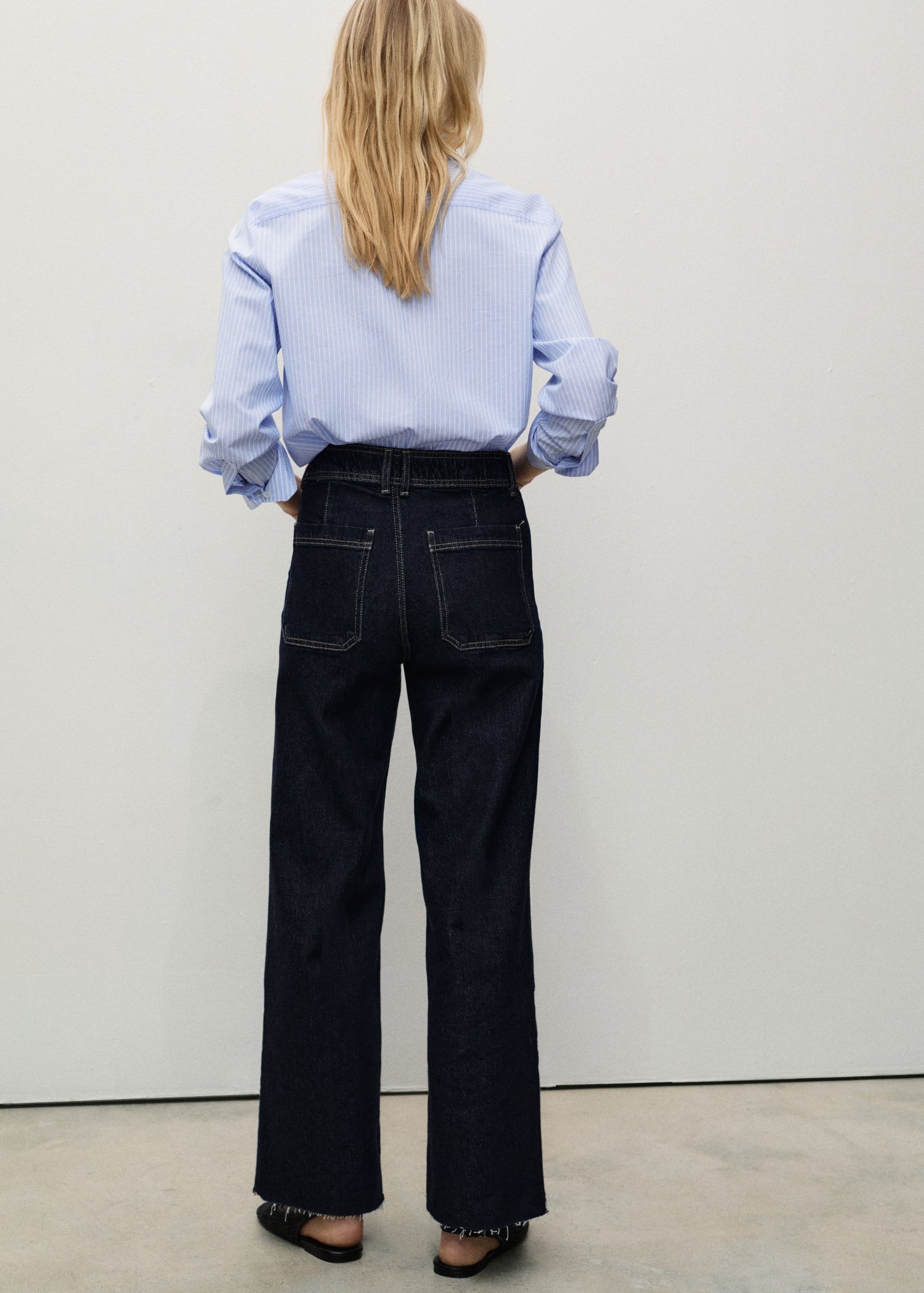 MANGO - Catherin rinse-wash culotte jeans open blue - 14 - Woman