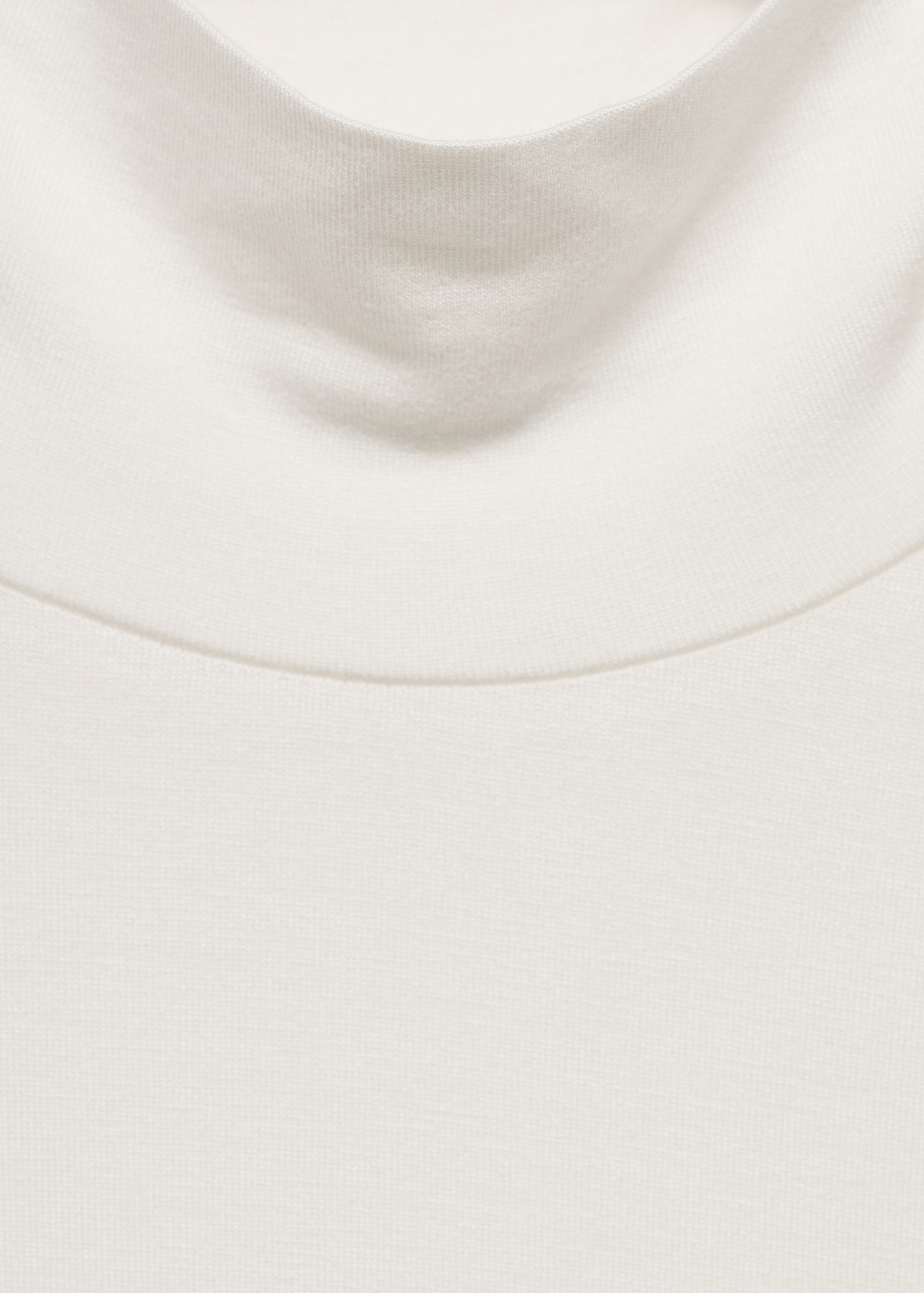 MANGO - Fitted turtleneck t-shirt white - M - Woman