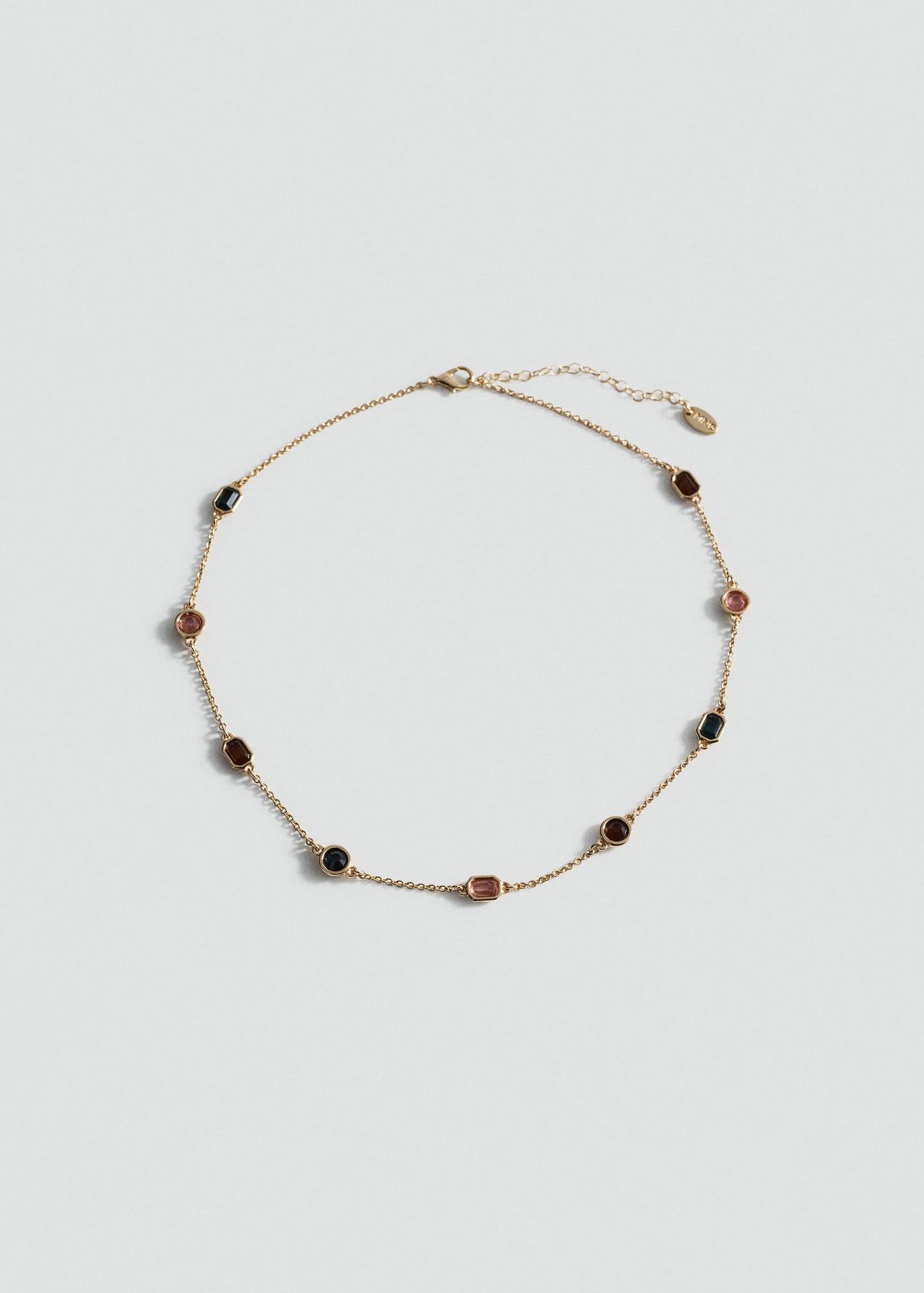 MANGO - Combined bead chain necklace gold - One size - Woman