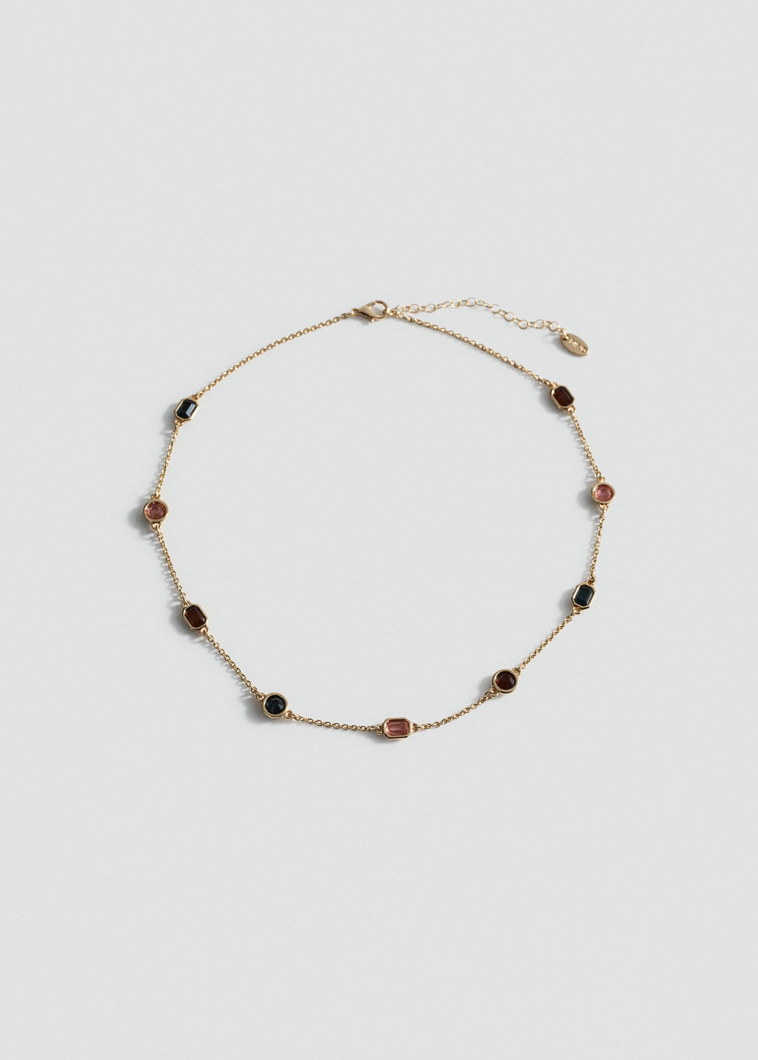 MANGO - Combined bead chain necklace gold - One size - Woman