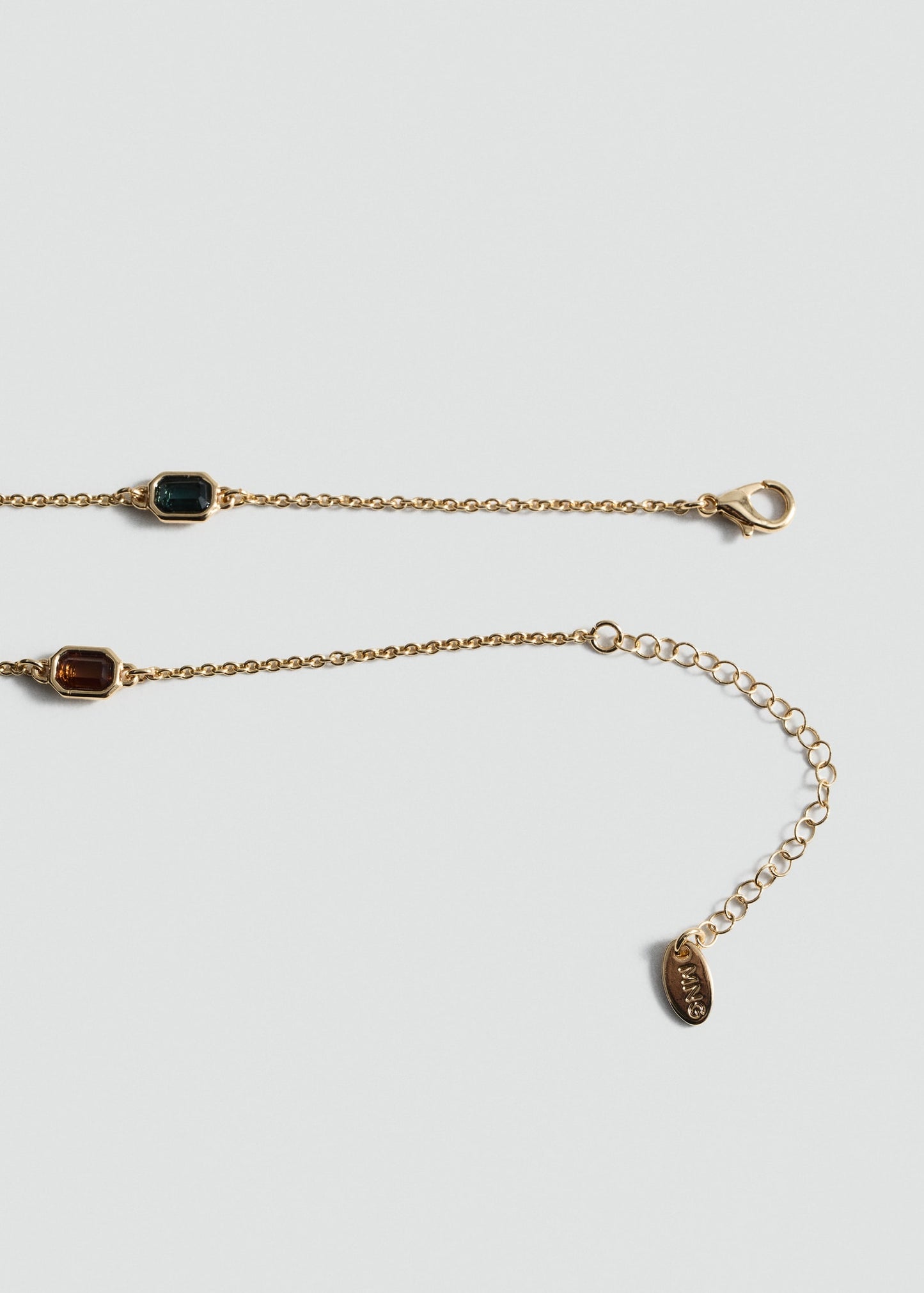 MANGO - Combined bead chain necklace gold - One size - Woman