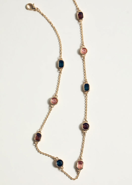 MANGO - Combined bead chain necklace gold - One size - Woman