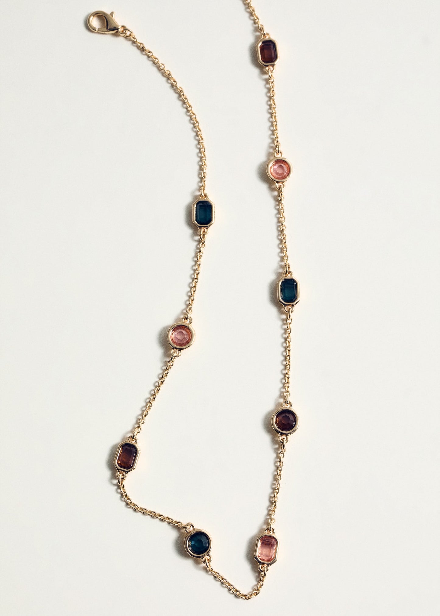 MANGO - Combined bead chain necklace gold - One size - Woman