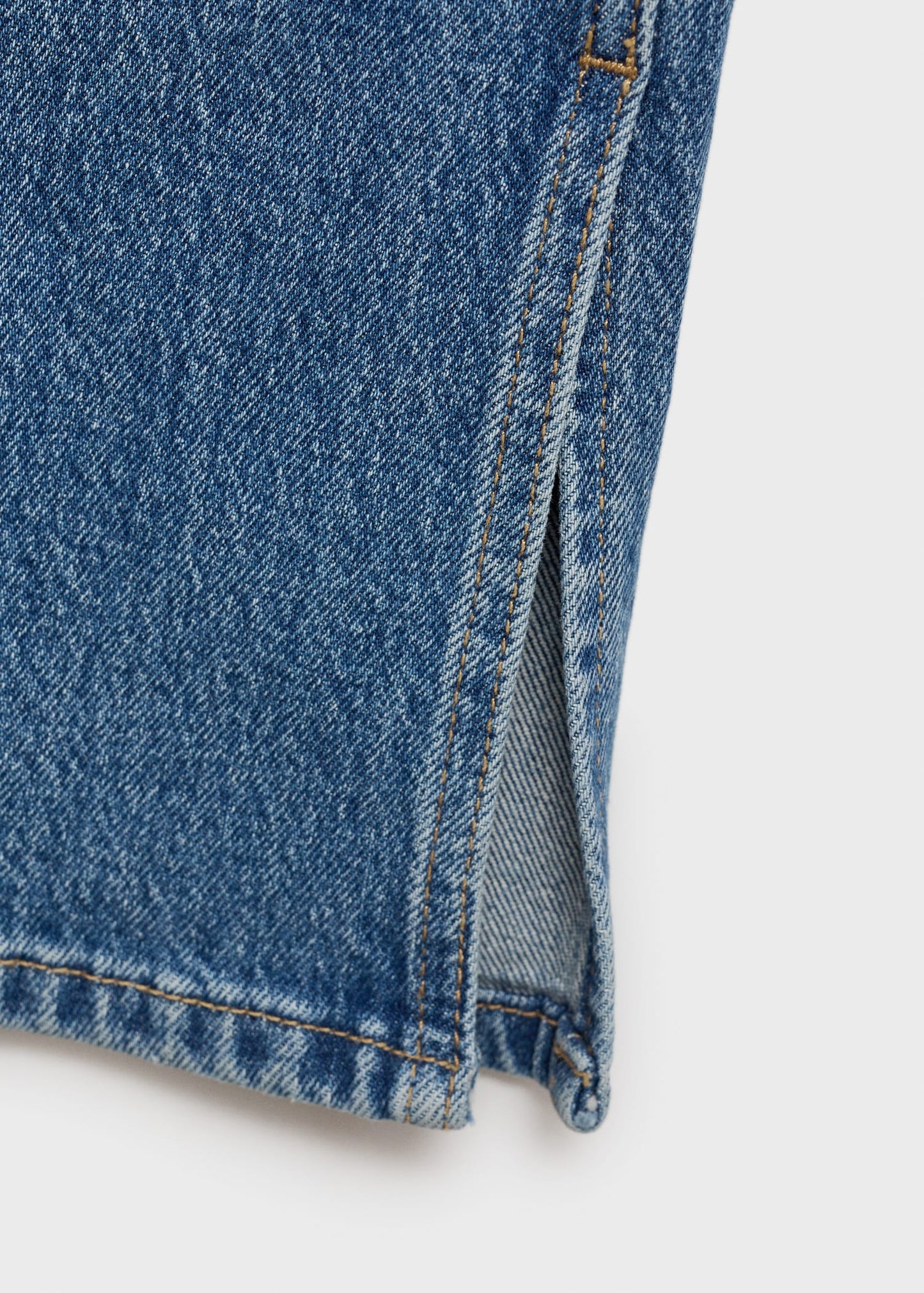 MANGO - Medium-rise straight jeans with slits medium blue - 10 - Woman