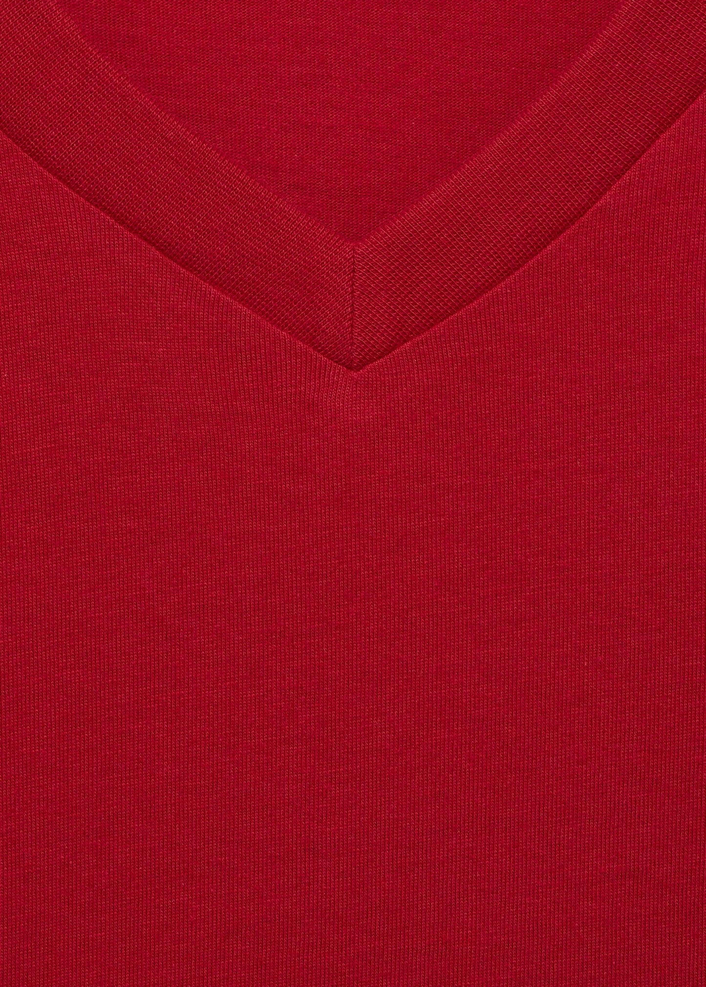 MANGO MAN - 100% cotton slim-fit V-neck t-shirt red - XL - Man