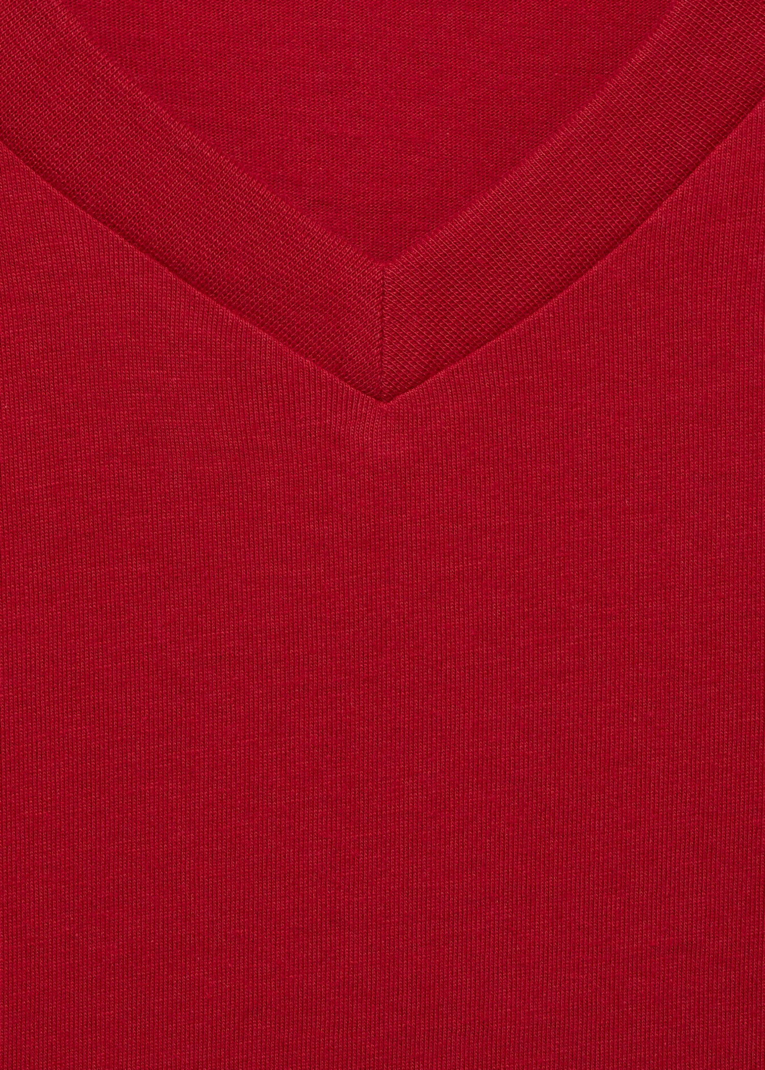 MANGO MAN - 100% cotton slim-fit V-neck t-shirt red - XL - Man