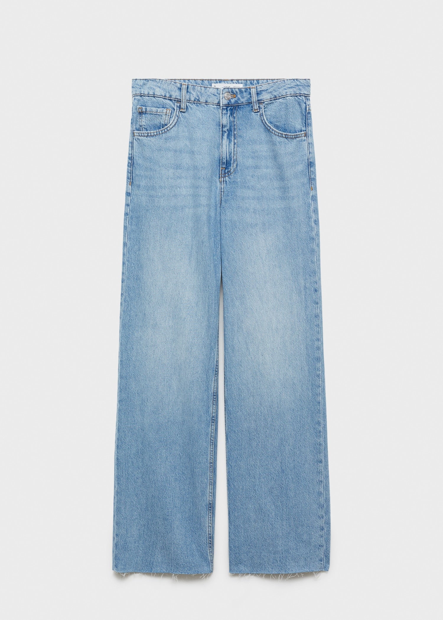 MANGO - Danila wideleg high-rise jeans medium blue - 2 - Woman