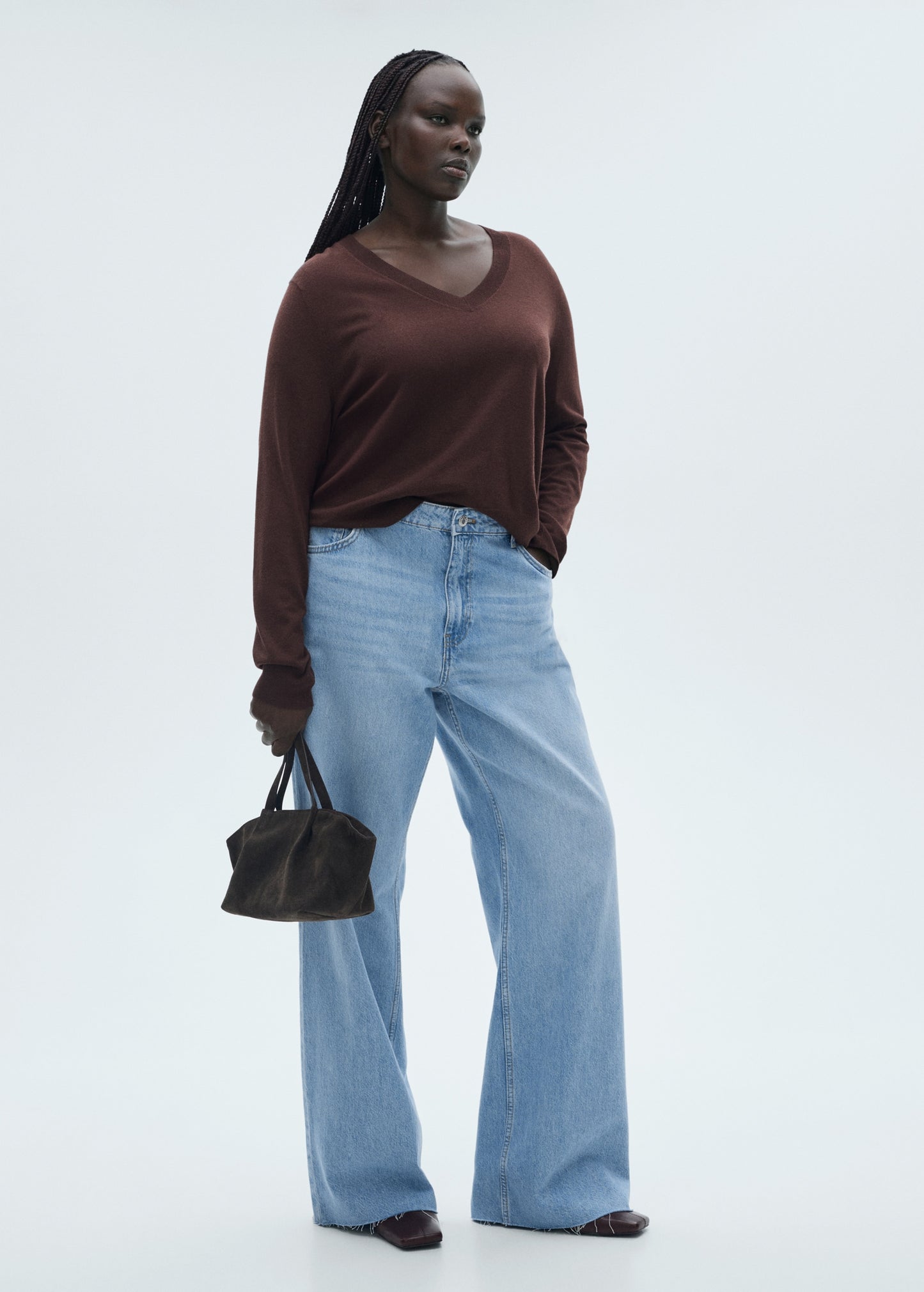 MANGO - Danila wideleg high-rise jeans medium blue - 2 - Woman